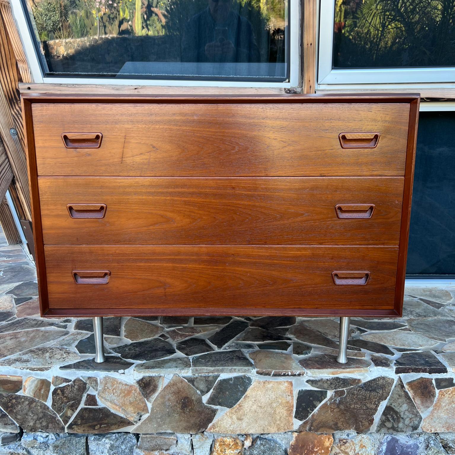 1960s Danish Mod Single Dresser Teakwood from Denmark For Sale 1