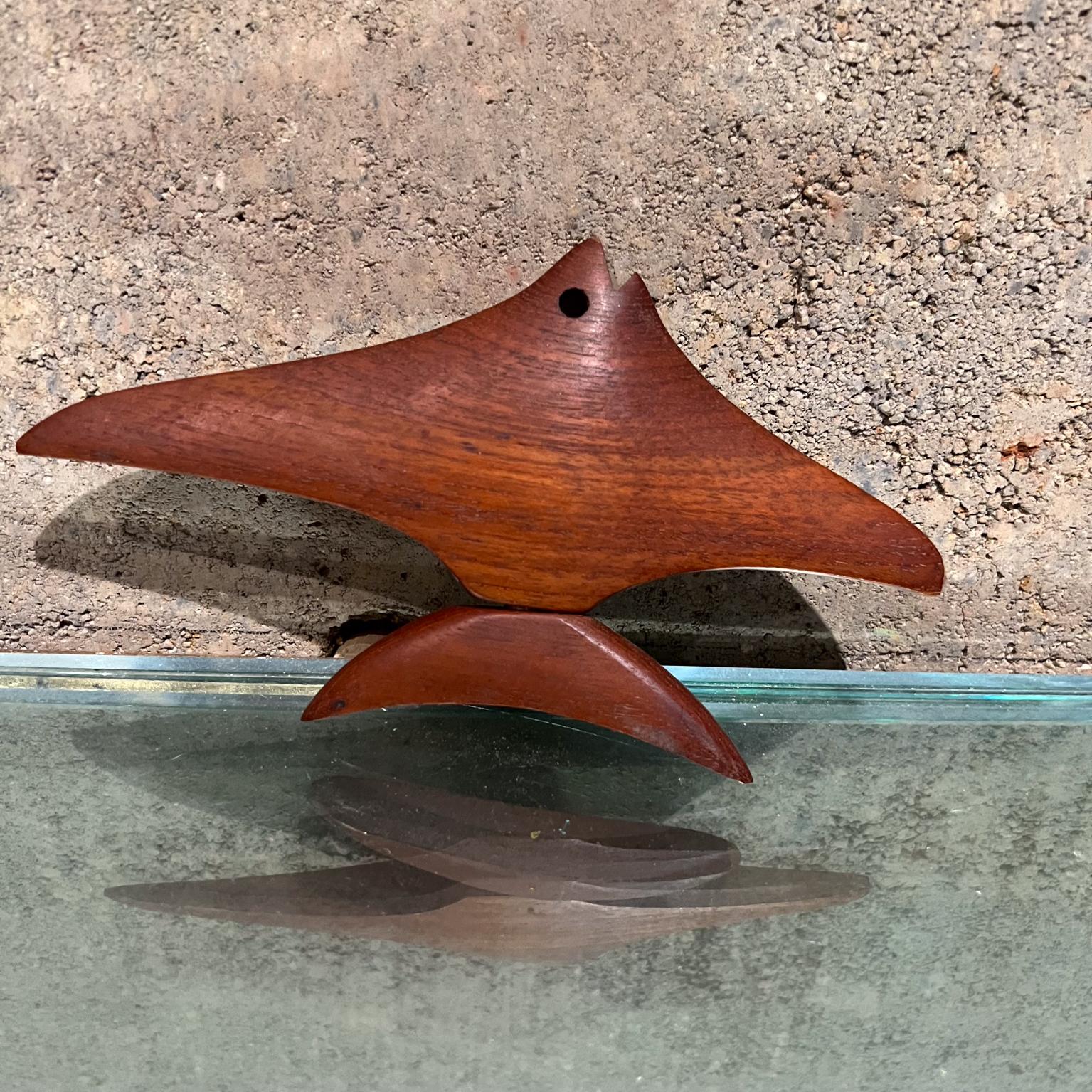 1960s Danish Modern Fish Sculpture in Teak Denmark For Sale 2