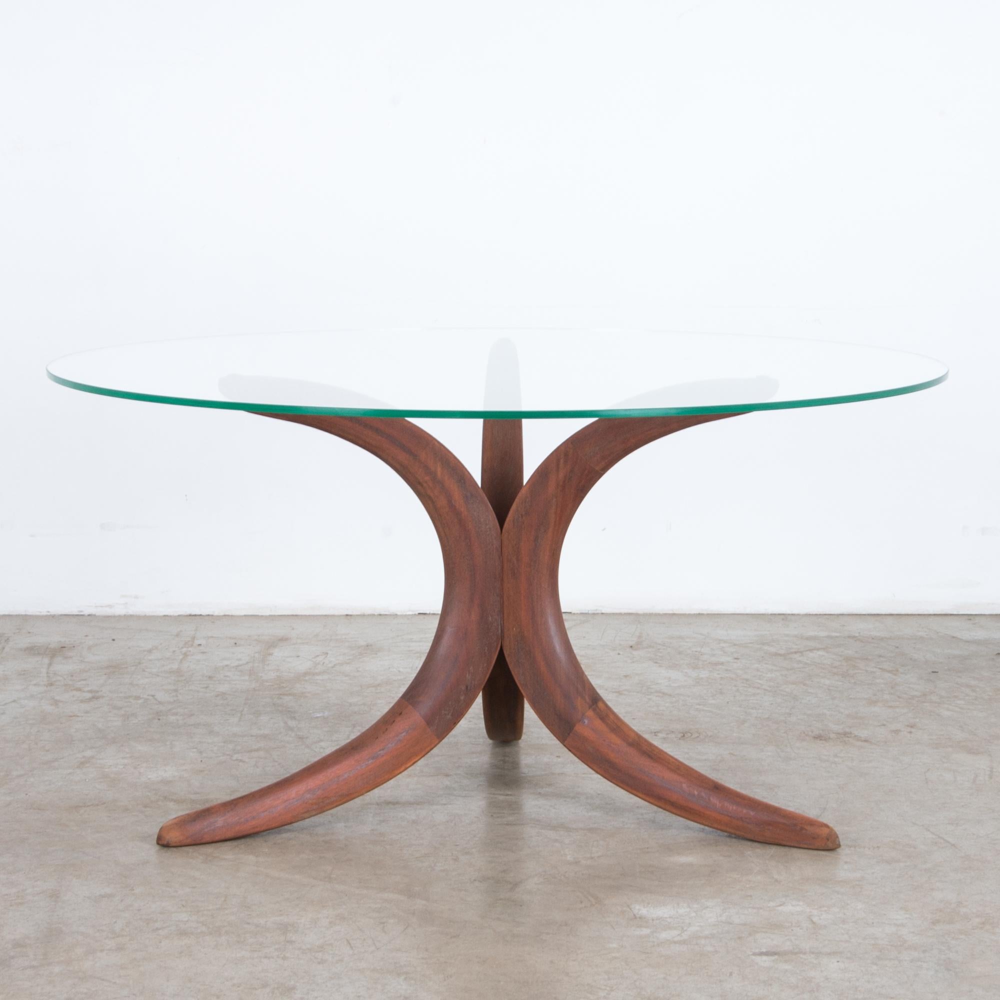 Scandinavian Modern 1960s Danish Modern Glass Coffee Table