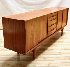 1960s Danish Modern Large Teak Credenza by Dyrlund