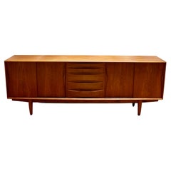 1960s Danish Modern Large Teak Credenza by Dyrlund