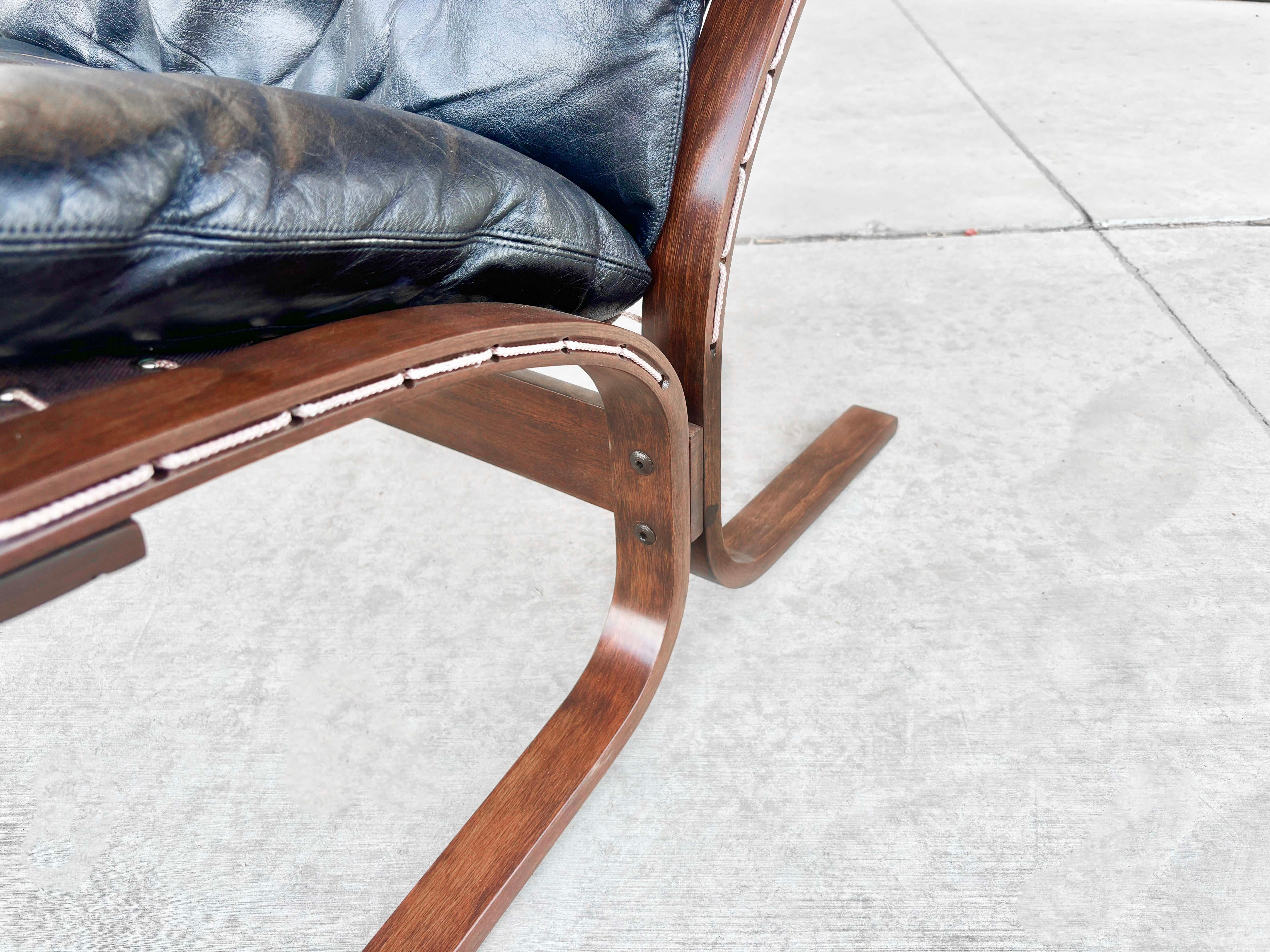 1960s Danish Modern Leather Siesta Lounge Chairs- Set of 2 4