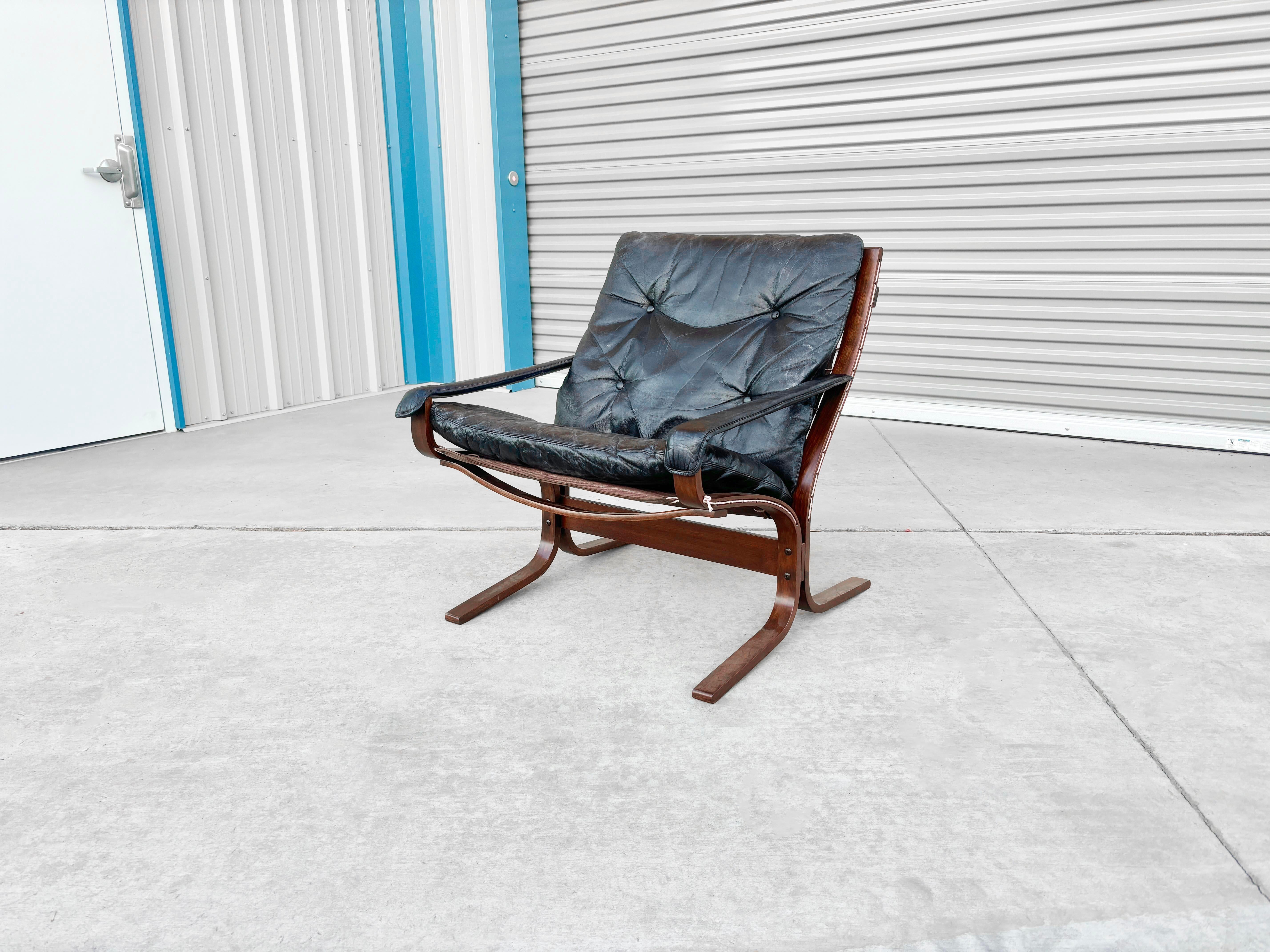 Mid-20th Century 1960s Danish Modern Leather Siesta Lounge Chairs- Set of 2