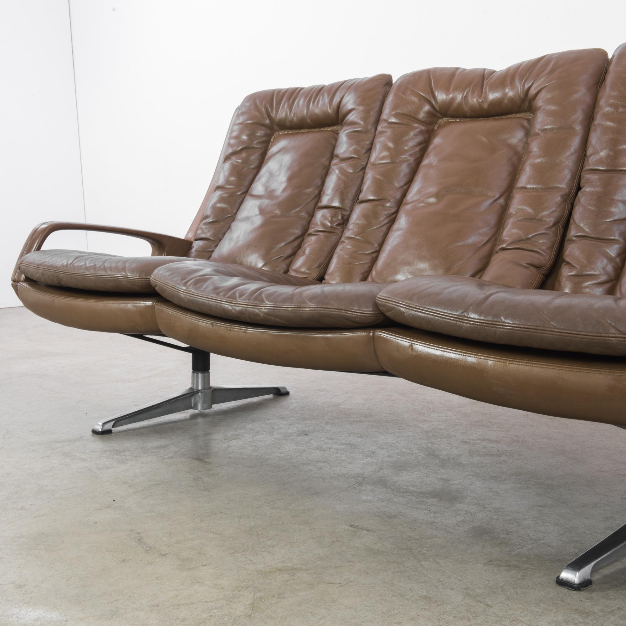1960s Danish Modern Leather Sofa 7