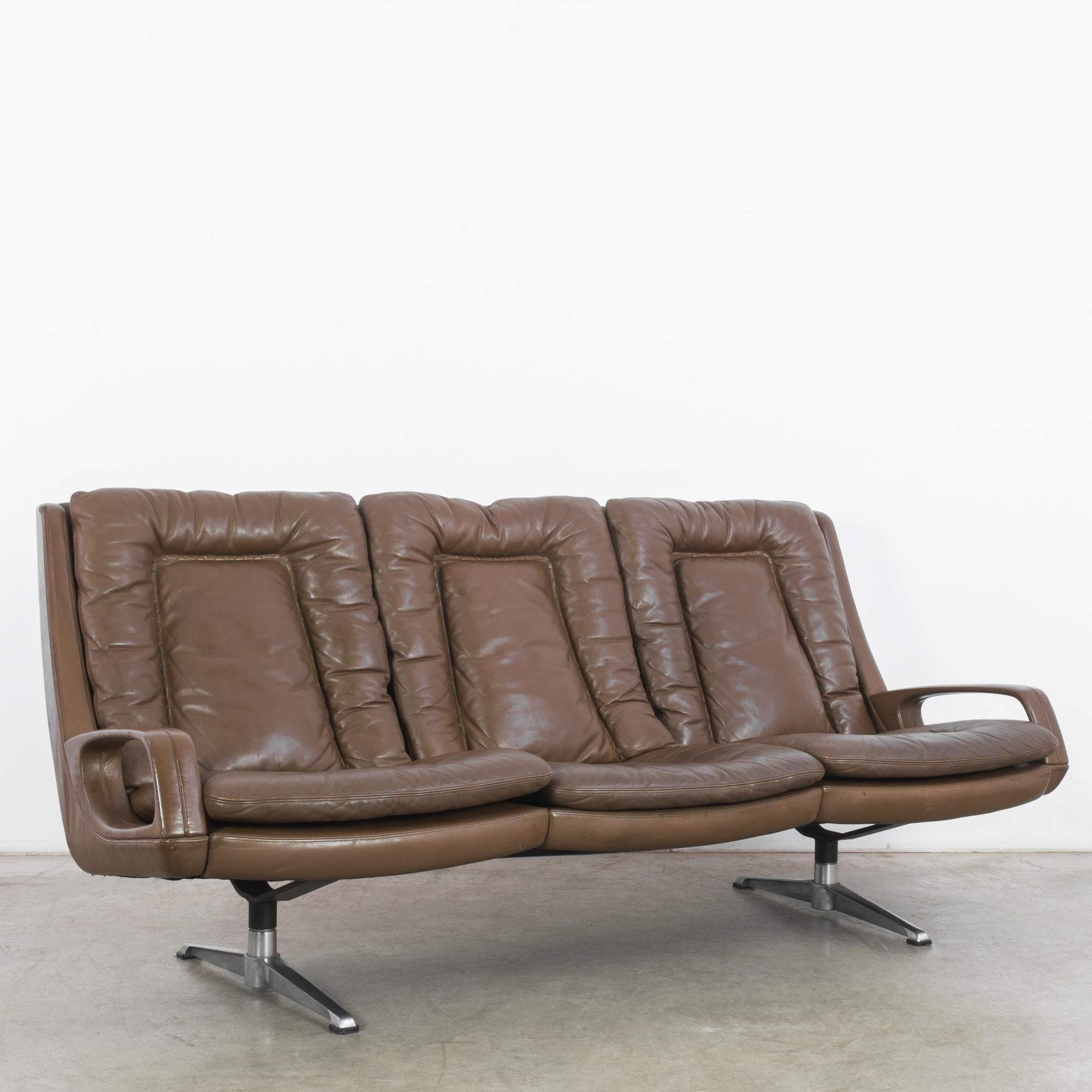 1960s Danish Modern Leather Sofa 9