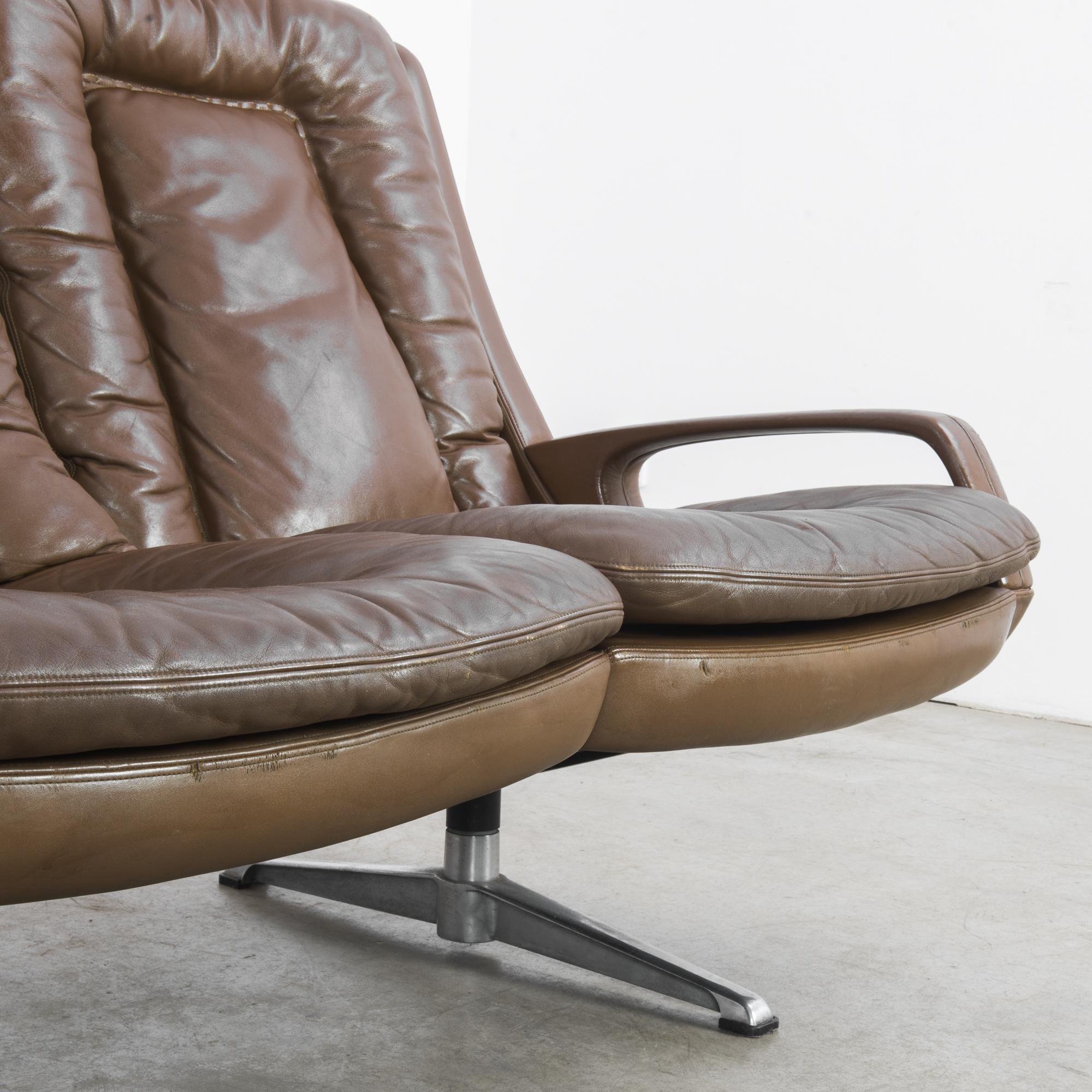1960s Danish Modern Leather Sofa 2