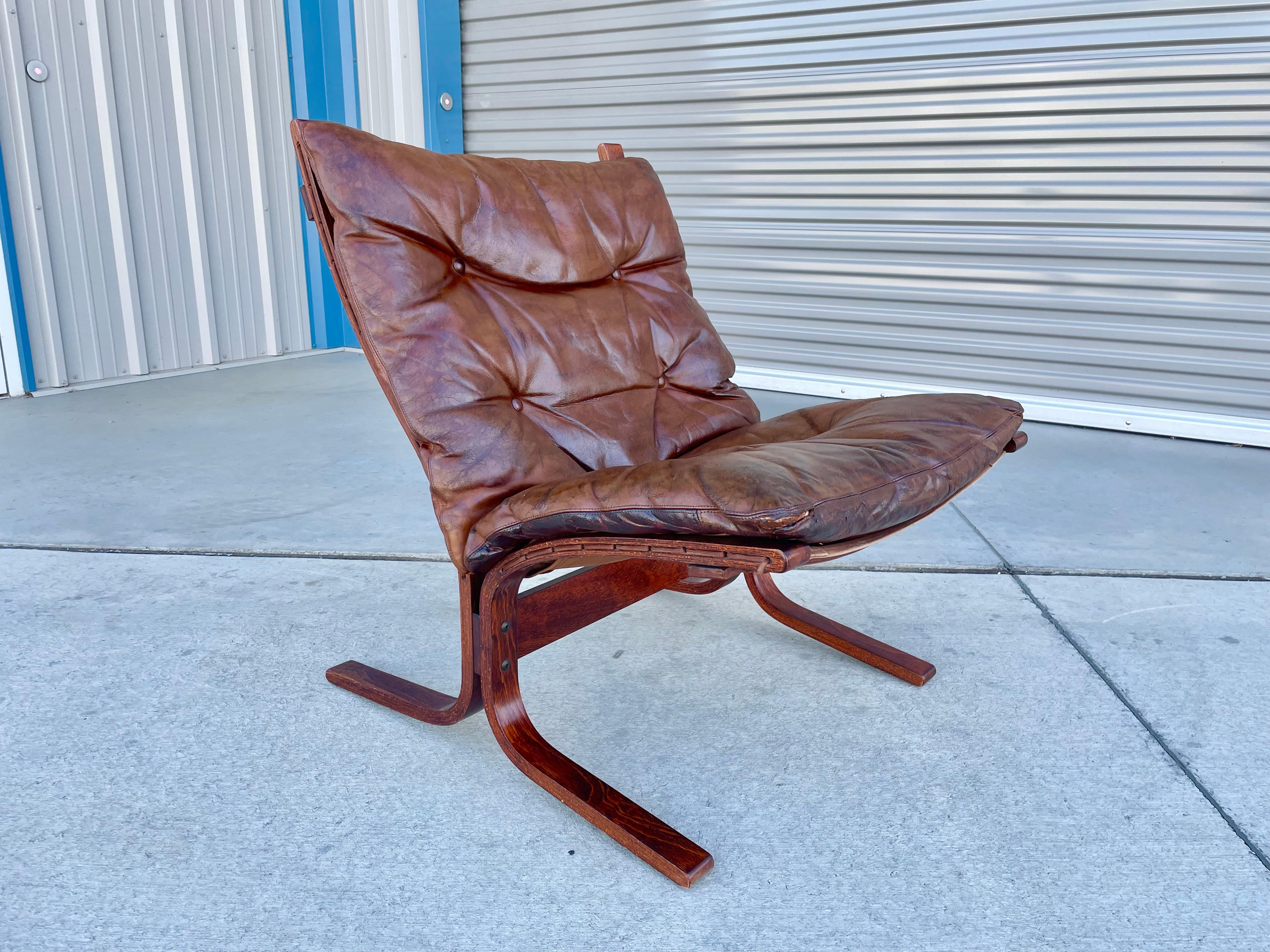 1960s Danish Modern Lounge Chair & Ottoman by Westnofa For Sale 5