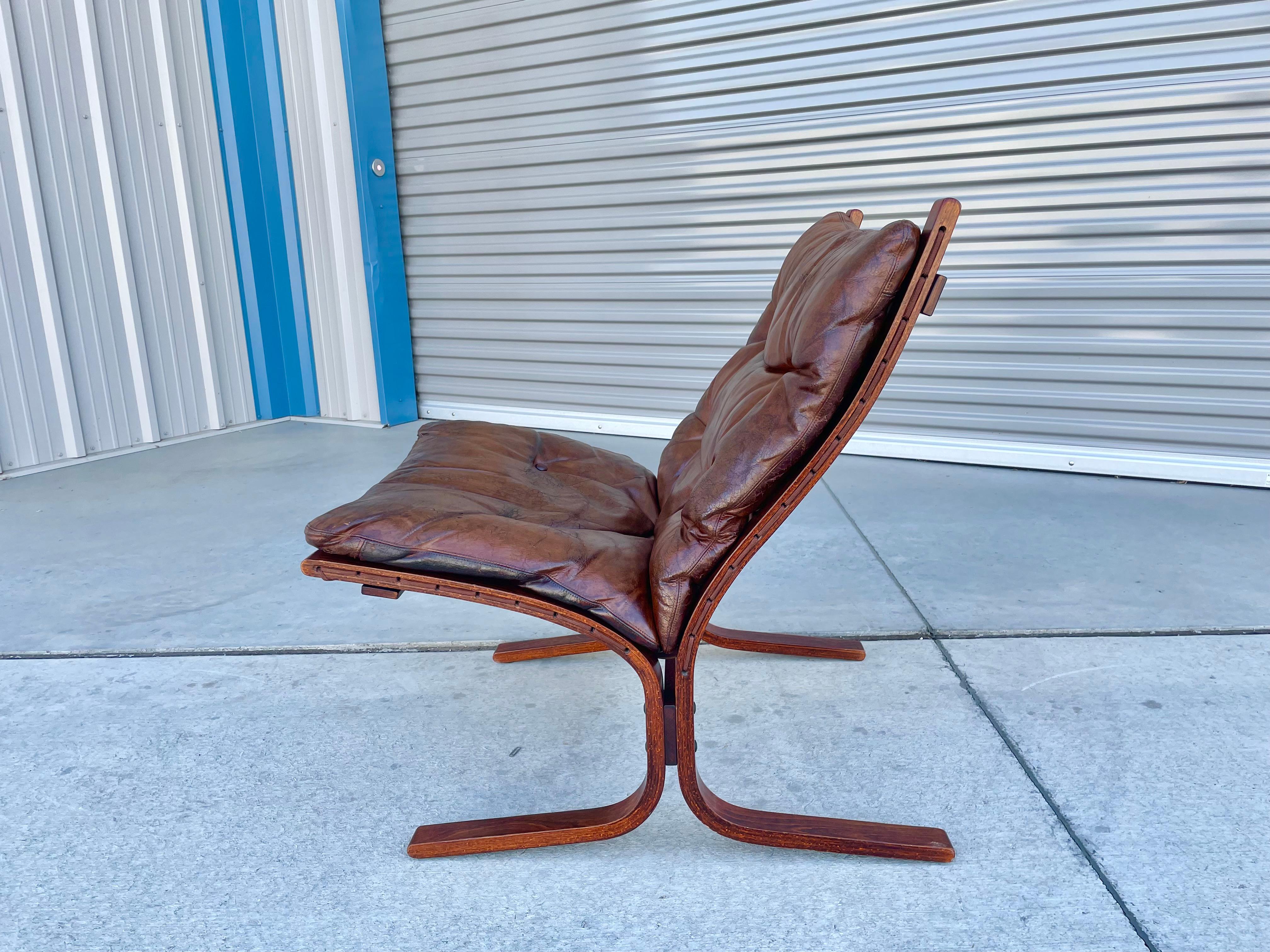 1960s Danish Modern Lounge Chair & Ottoman by Westnofa For Sale 6