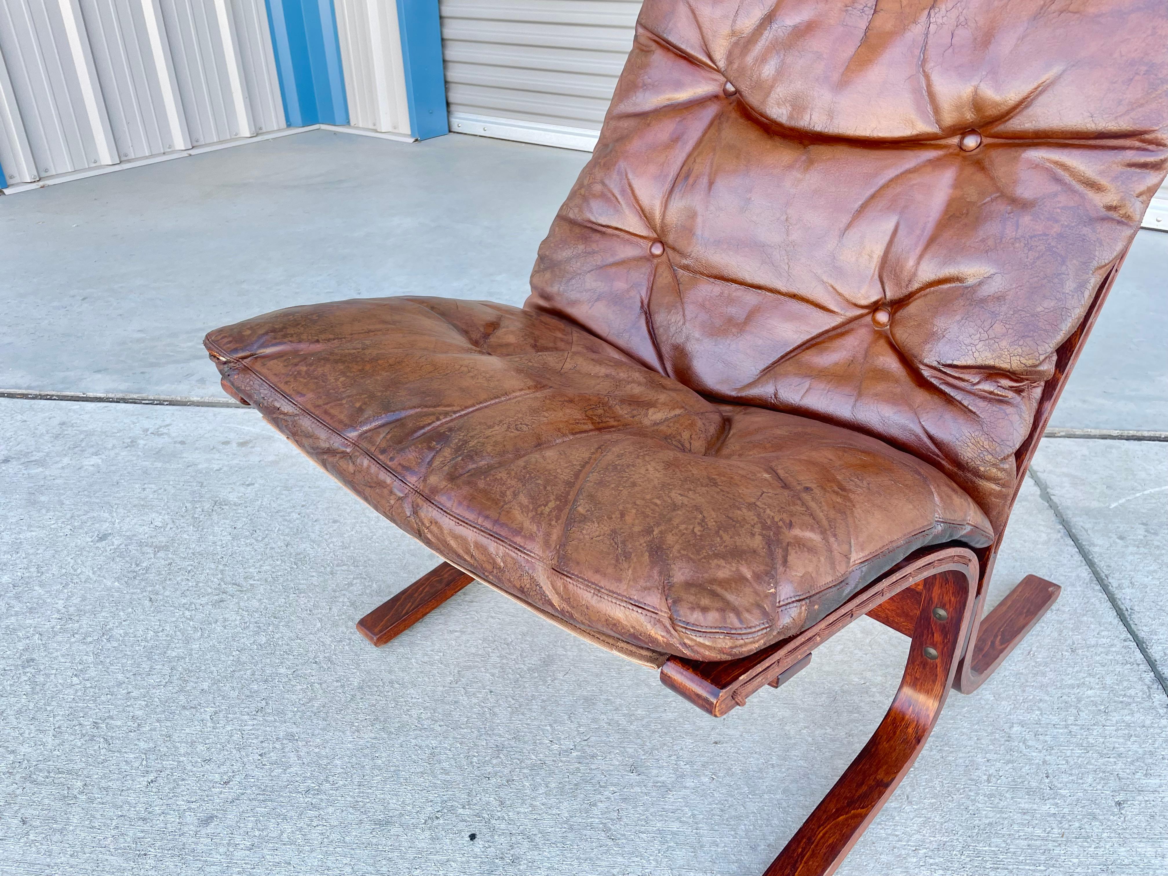 1960s Danish Modern Lounge Chair & Ottoman by Westnofa For Sale 1