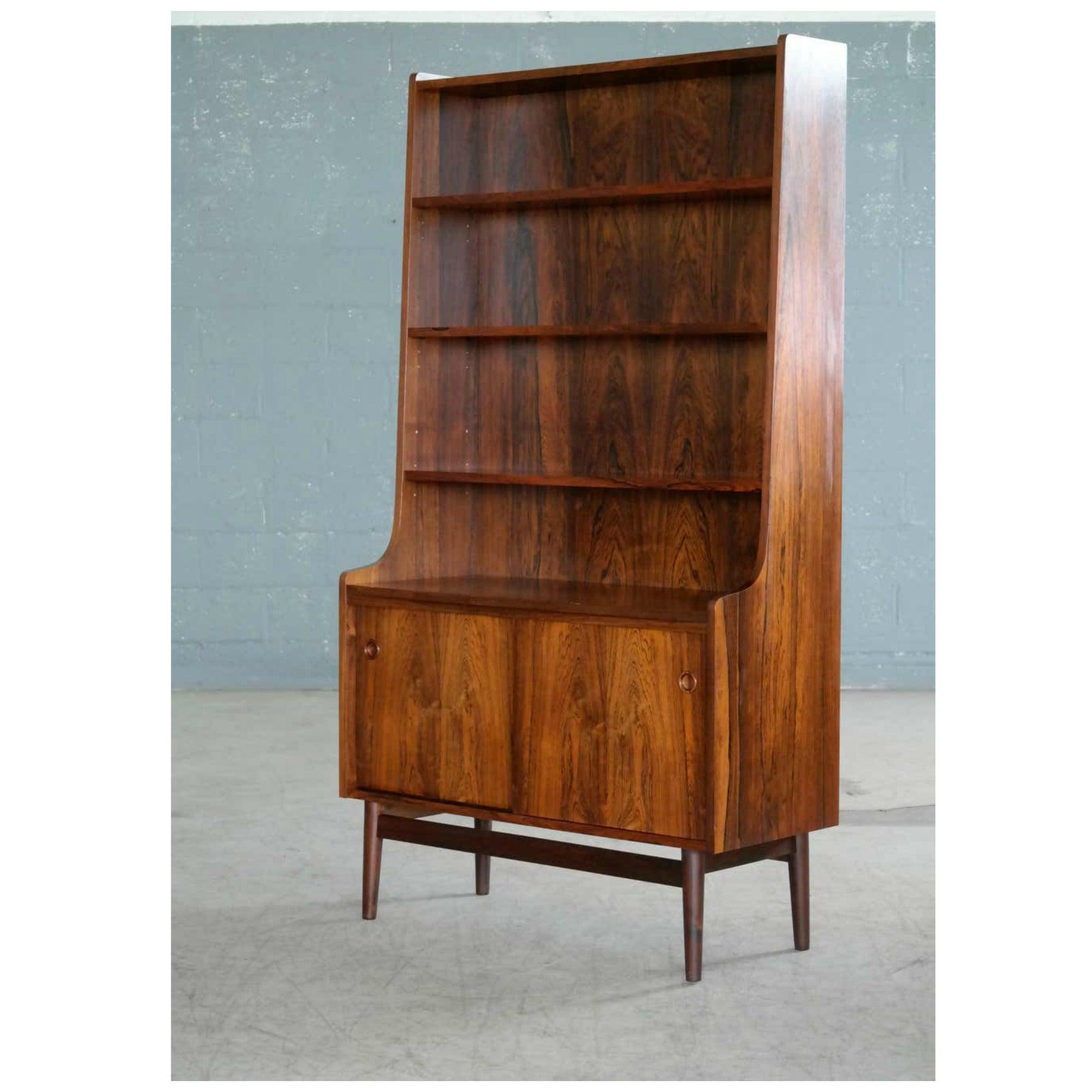 1960s Danish Modern Midcentury Pair of Bookcases in Rosewood by Johannes Sorth 1