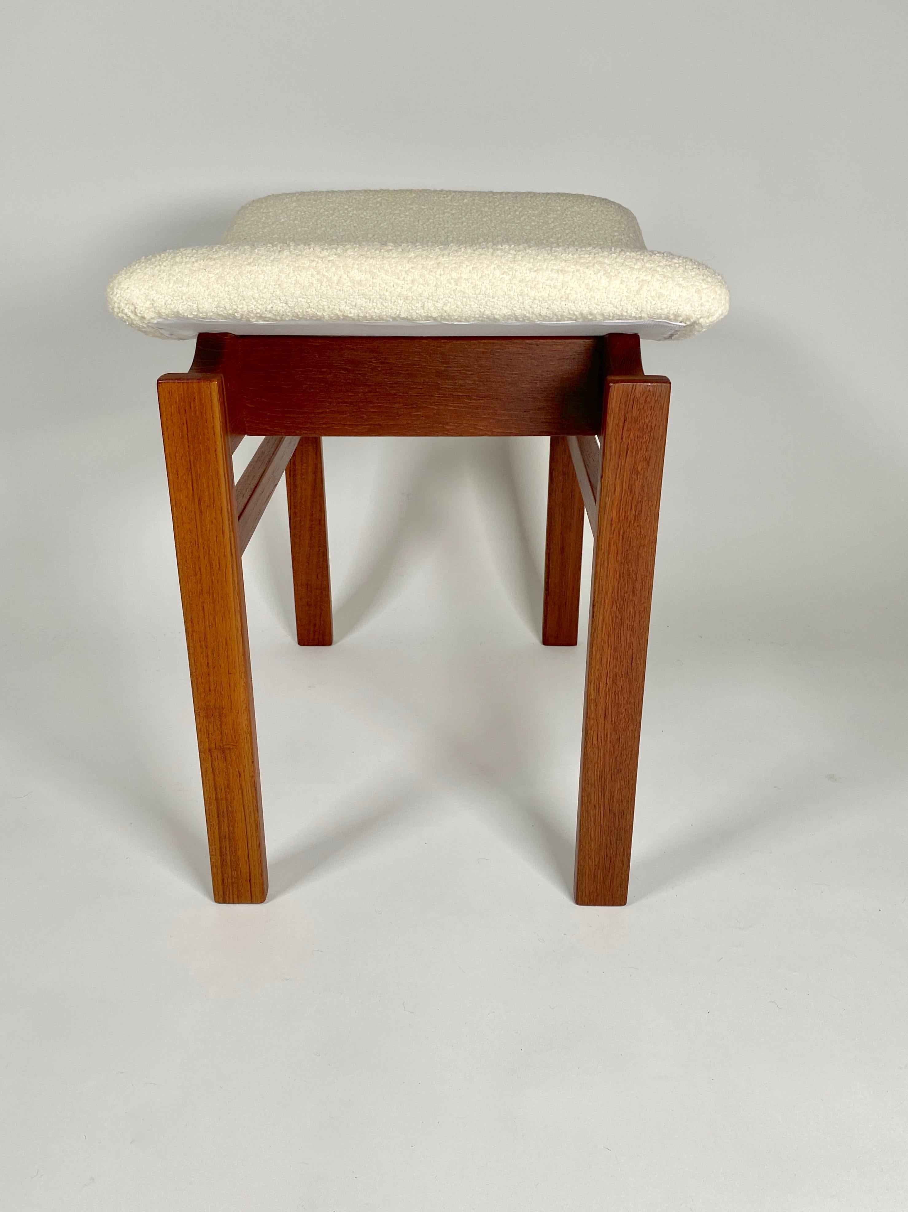 Woodwork 1960s Danish Modern Ottoman by Inger Klingenberg for France & Son