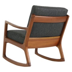 1960s Danish modern Rocking Chair 'Senator' by Ole Wanscher, Midcentury Modern