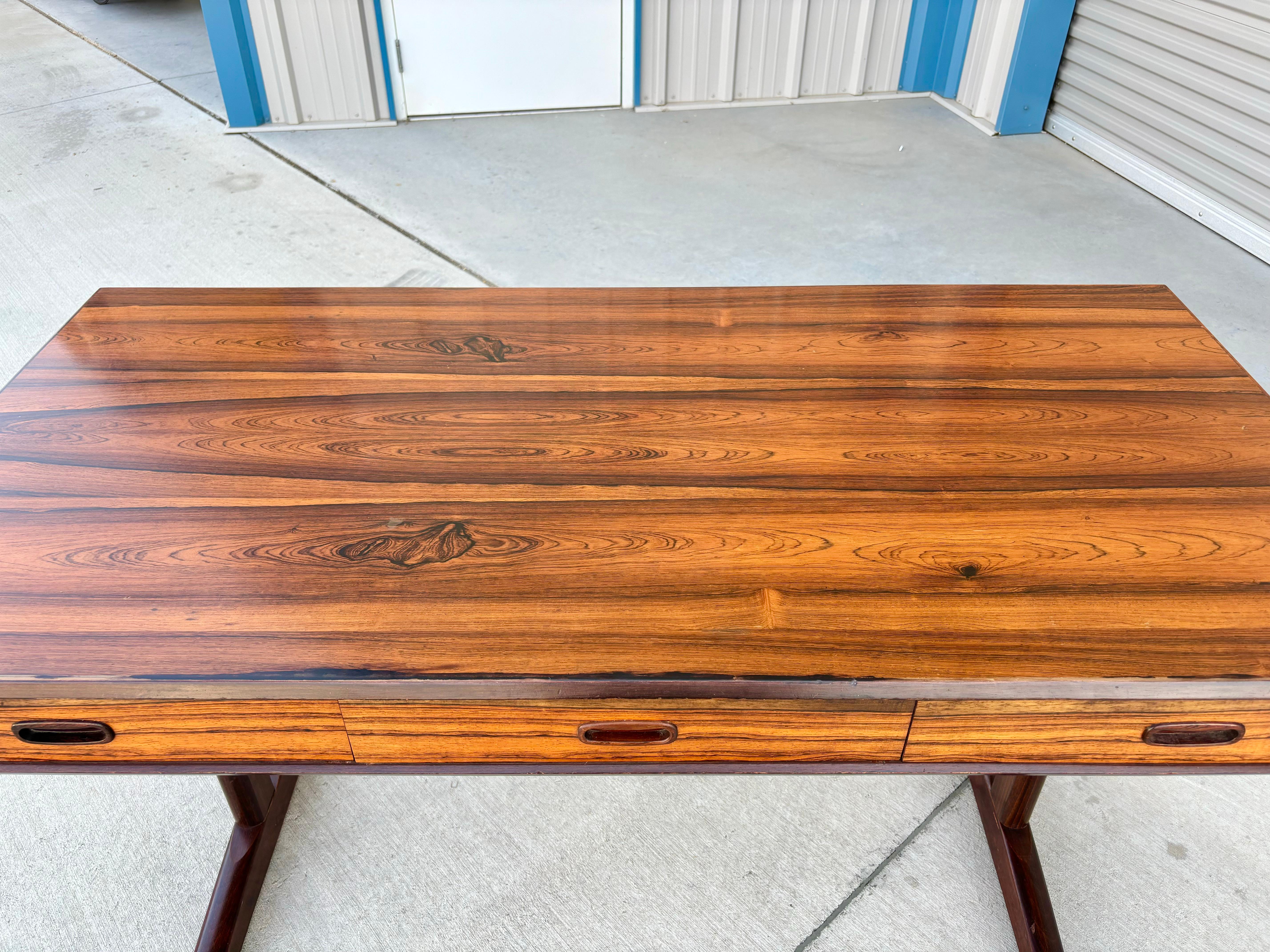 1960s Danish Modern Rosewood Desk by Ganddal Mobelfabrikk For Sale 6