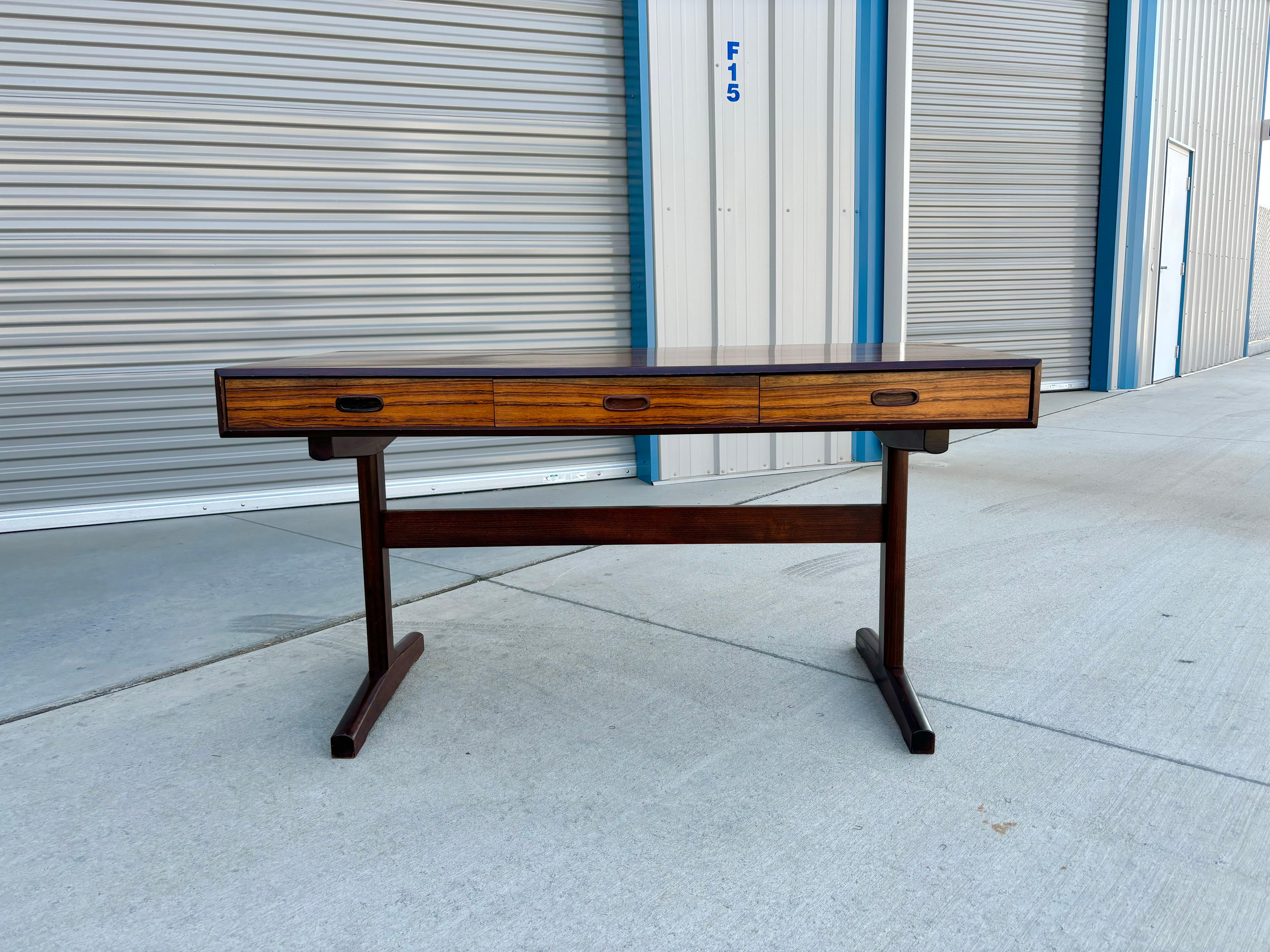 1960s Danish Modern Rosewood Desk by Ganddal Mobelfabrikk For Sale 10