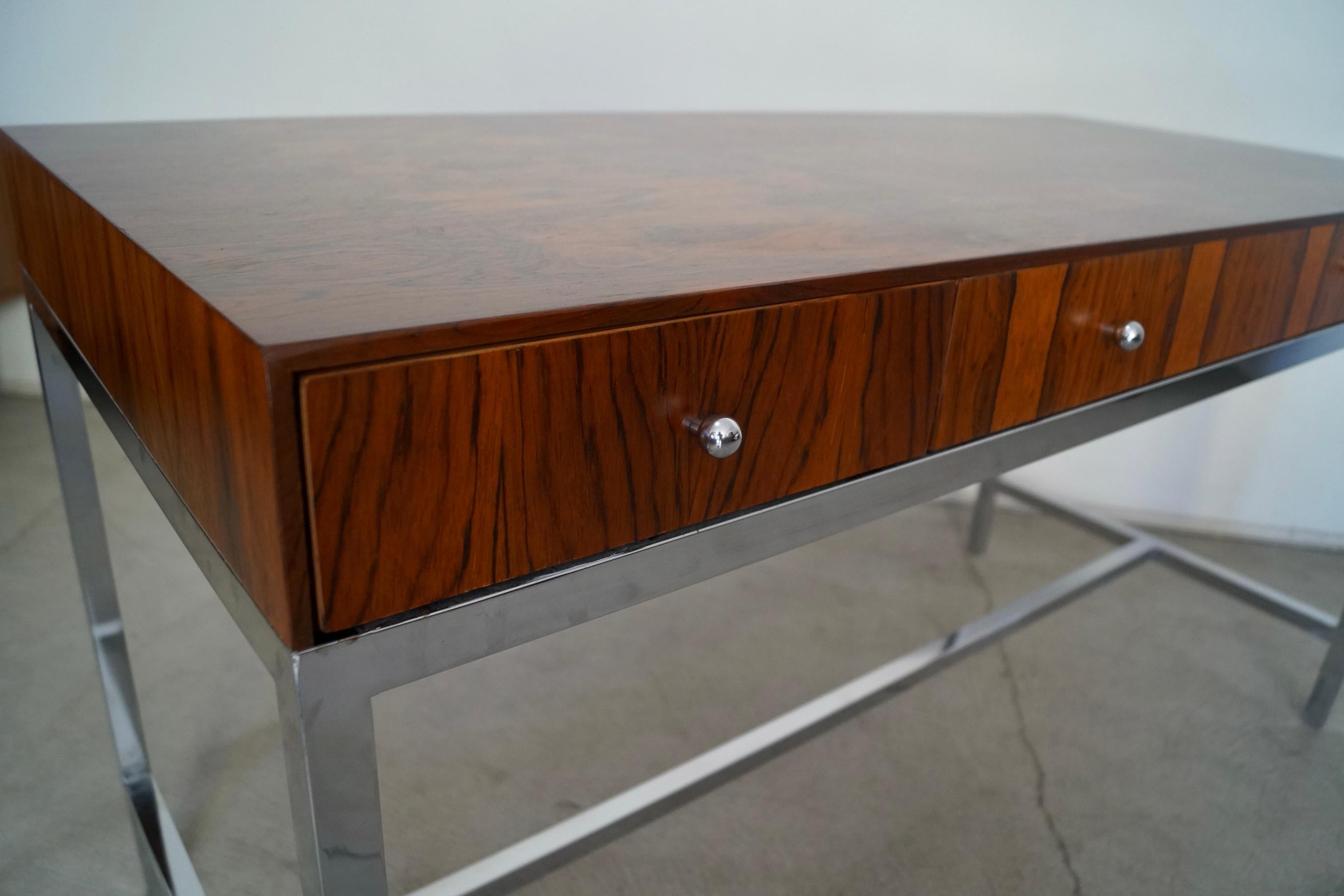 1960's Danish Modern Rosewood Desk For Sale 8