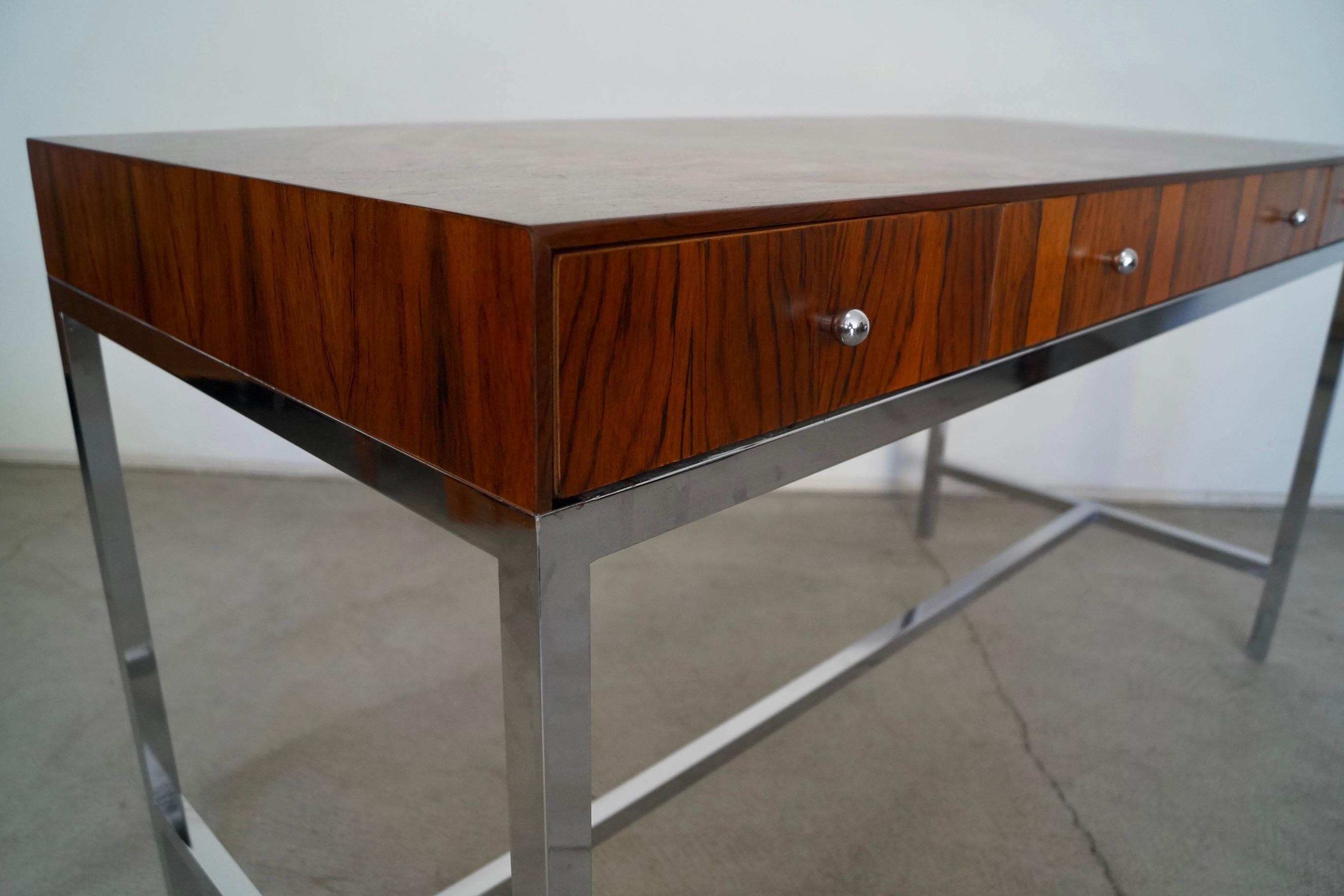 1960's Danish Modern Rosewood Desk For Sale 9
