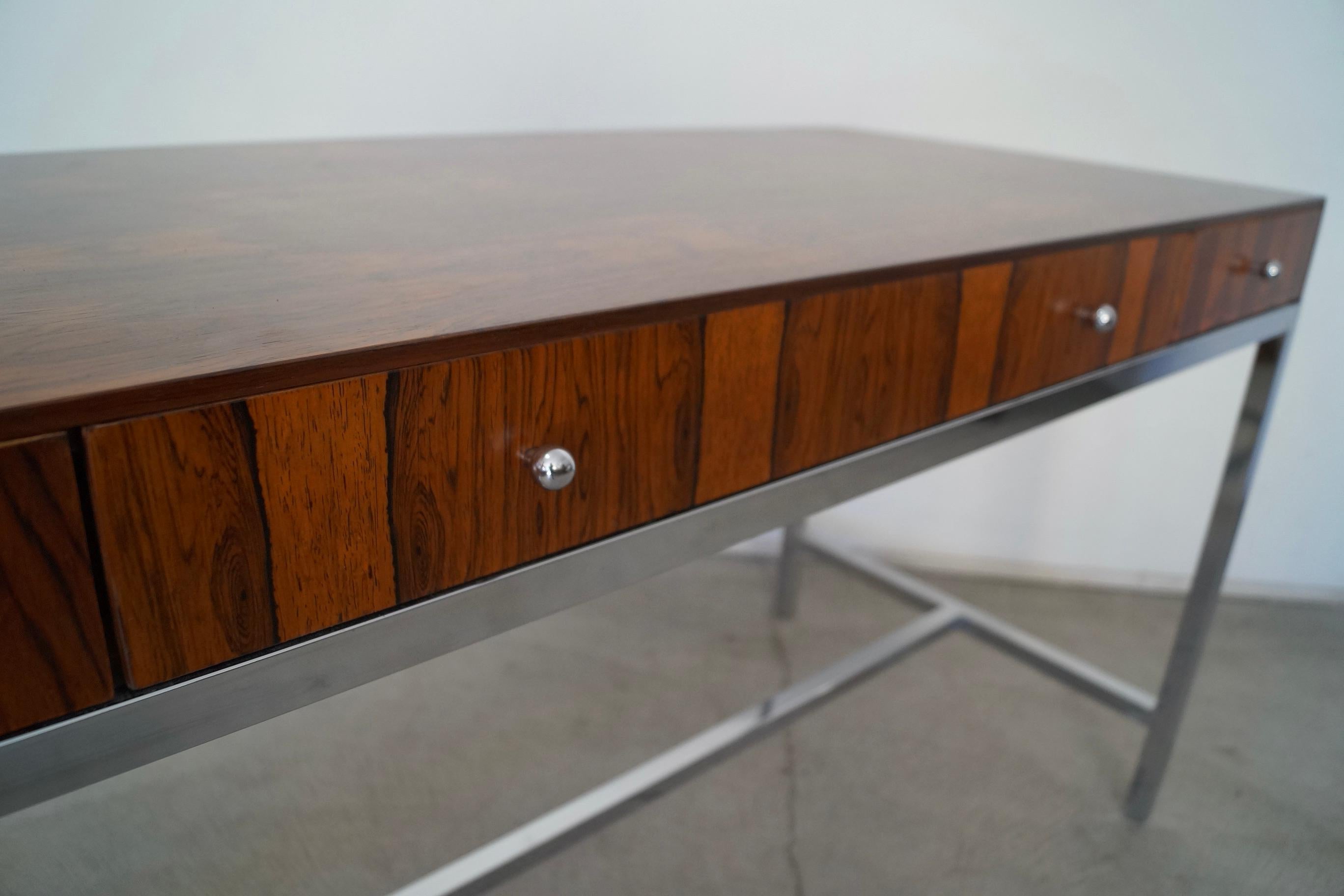 1960's Danish Modern Rosewood Desk For Sale 10