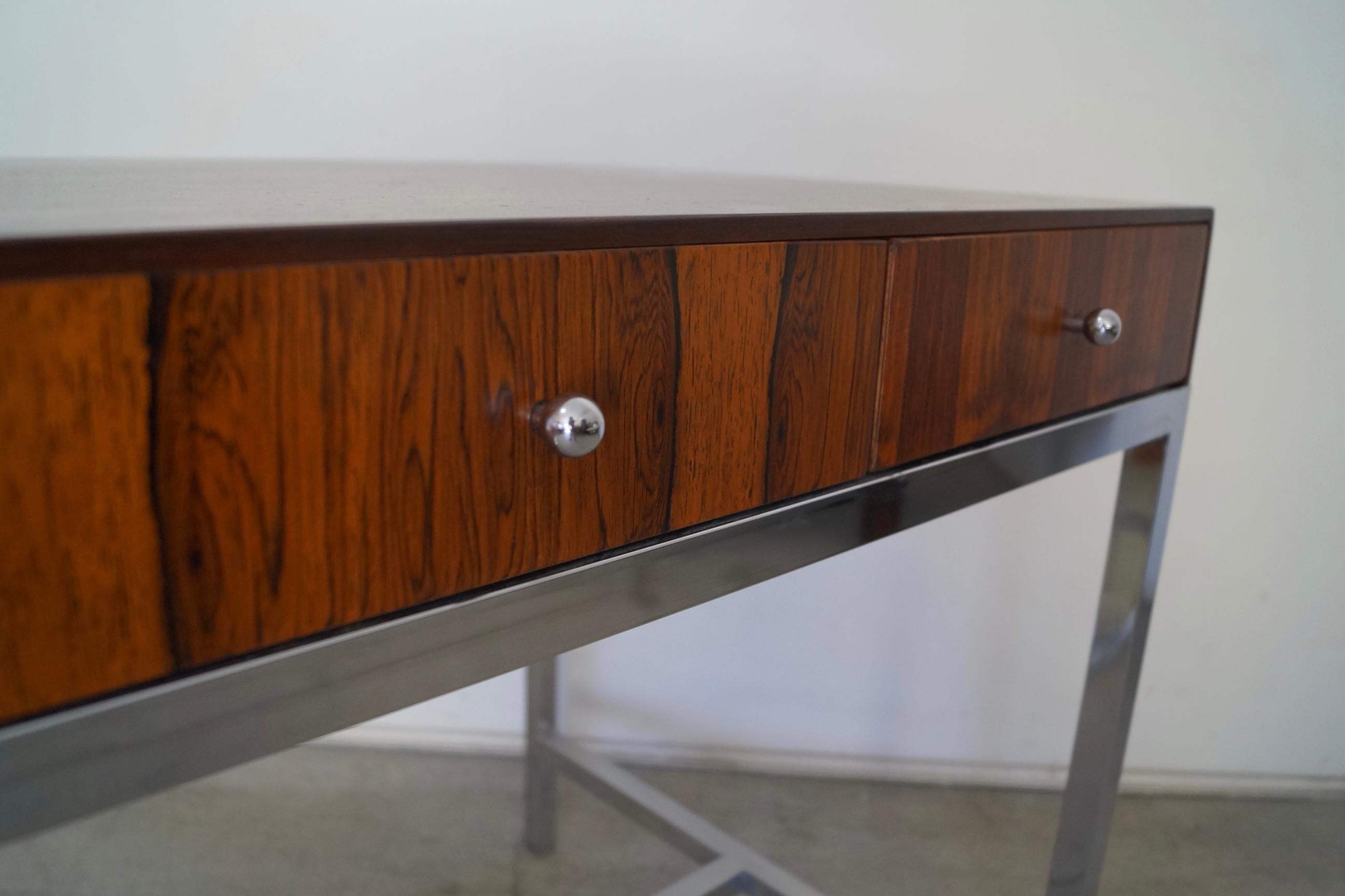 1960's Danish Modern Rosewood Desk For Sale 11