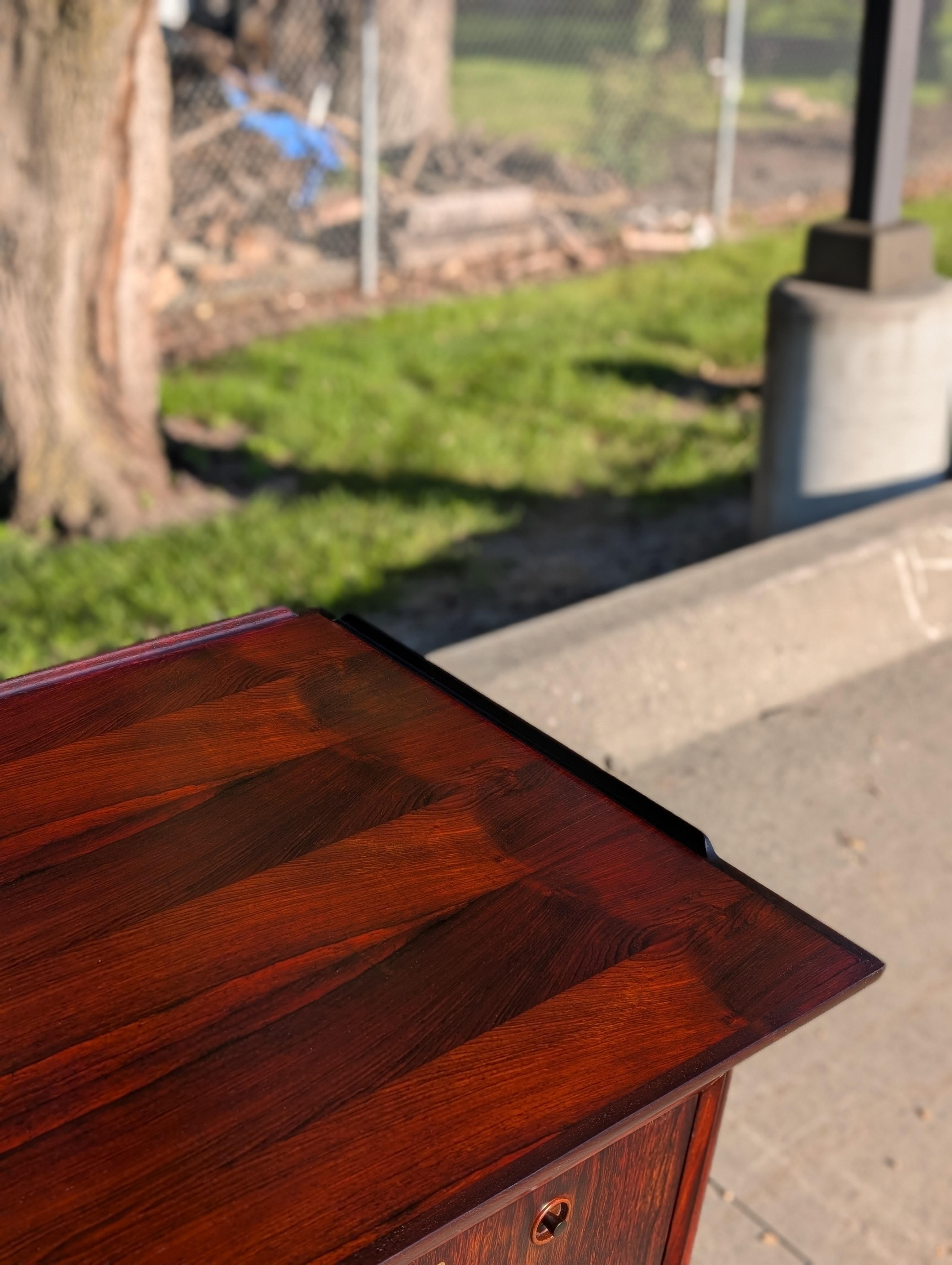 1960s Danish Modern Rosewood Desk For Sale 12