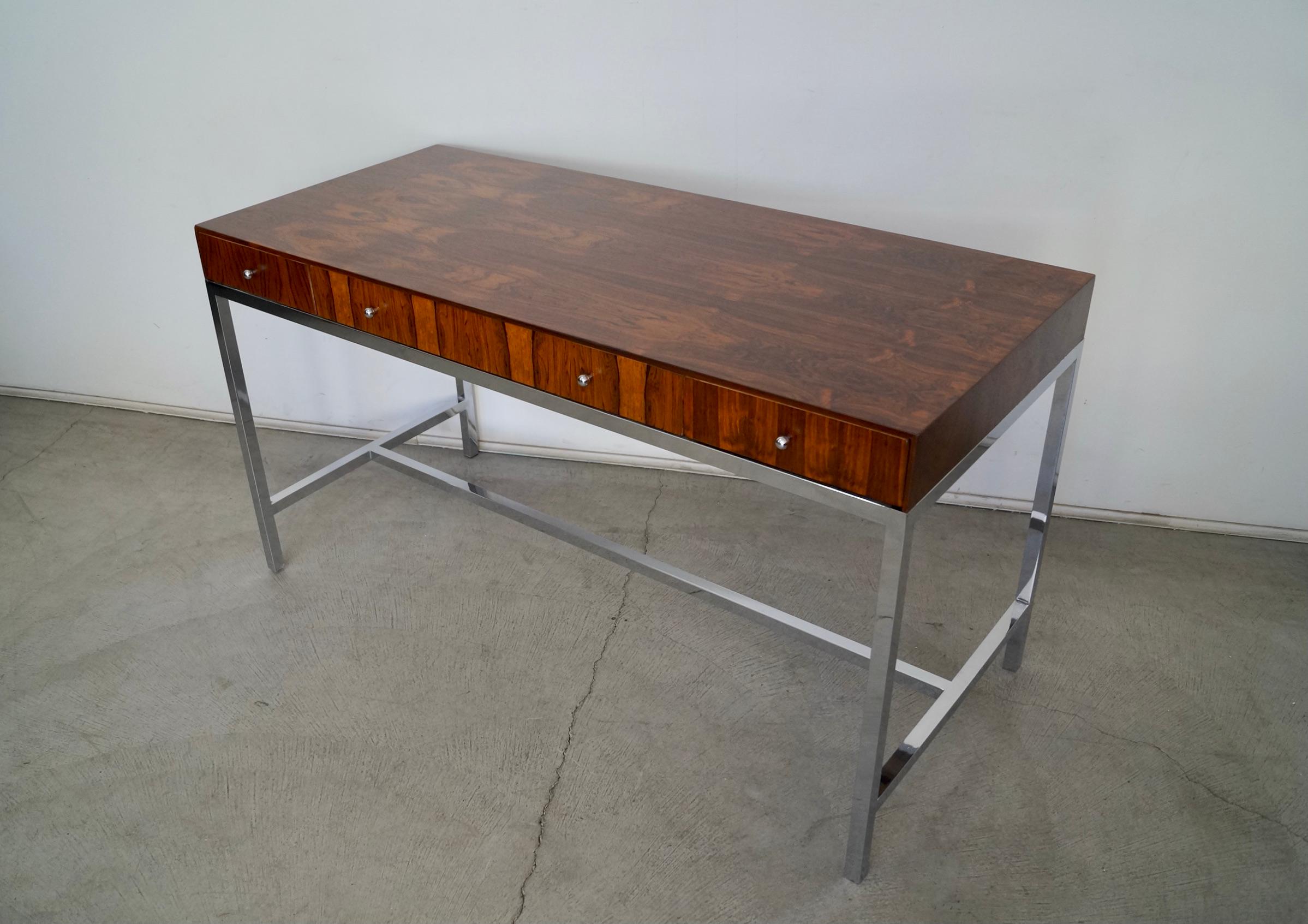 Mid-Century Modern 1960's Danish Modern Rosewood Desk For Sale