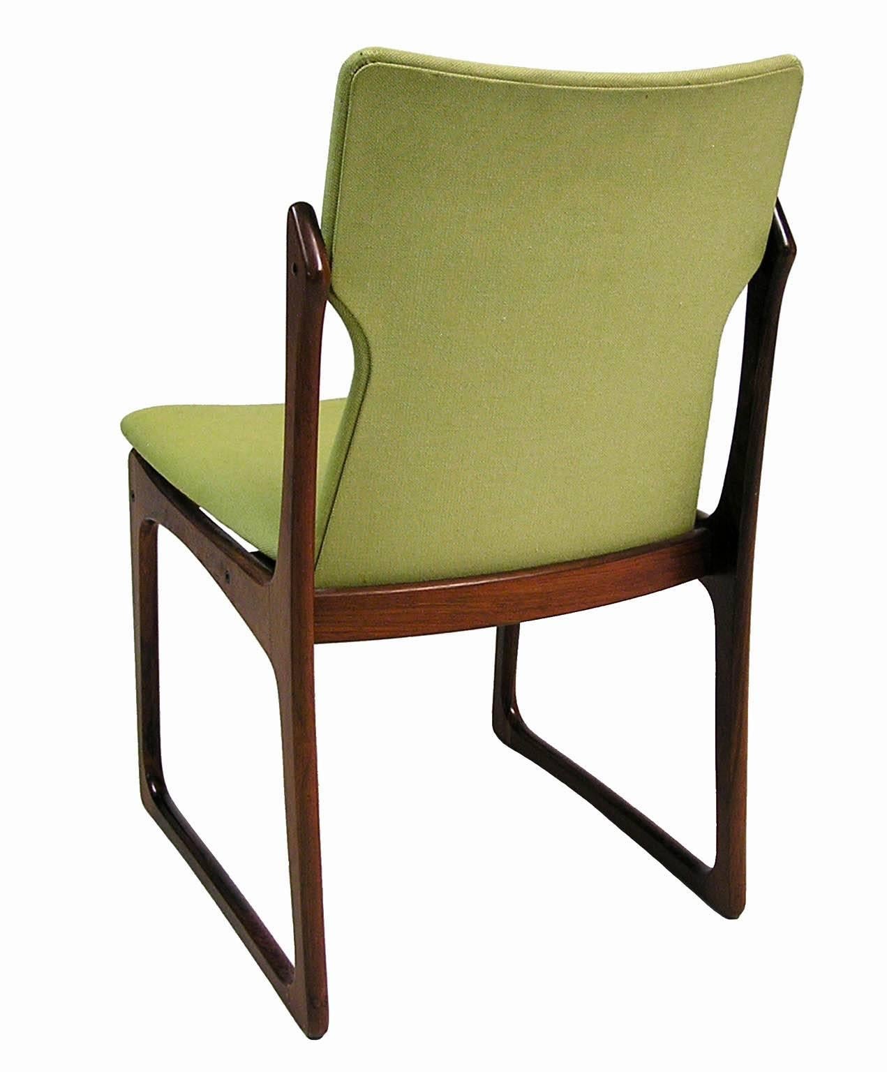 1960s Danish Modern Rosewood Dining Chairs by Art Furn, Set of Four In Good Condition For Sale In Winnipeg, Manitoba