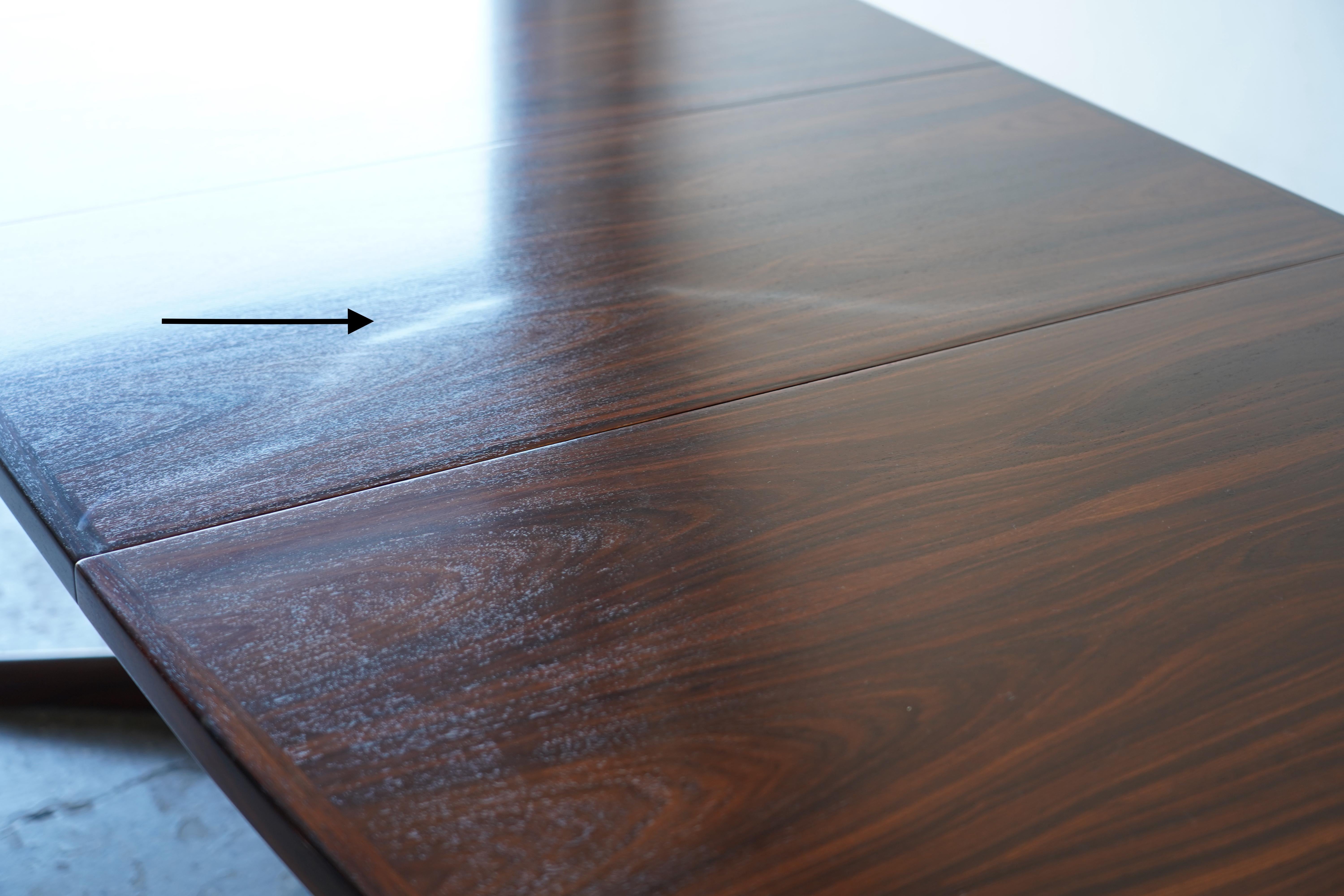 1960's Danish Modern Rosewood Dining Table by Gudme Møbelfabrik Seats ten en vente 9