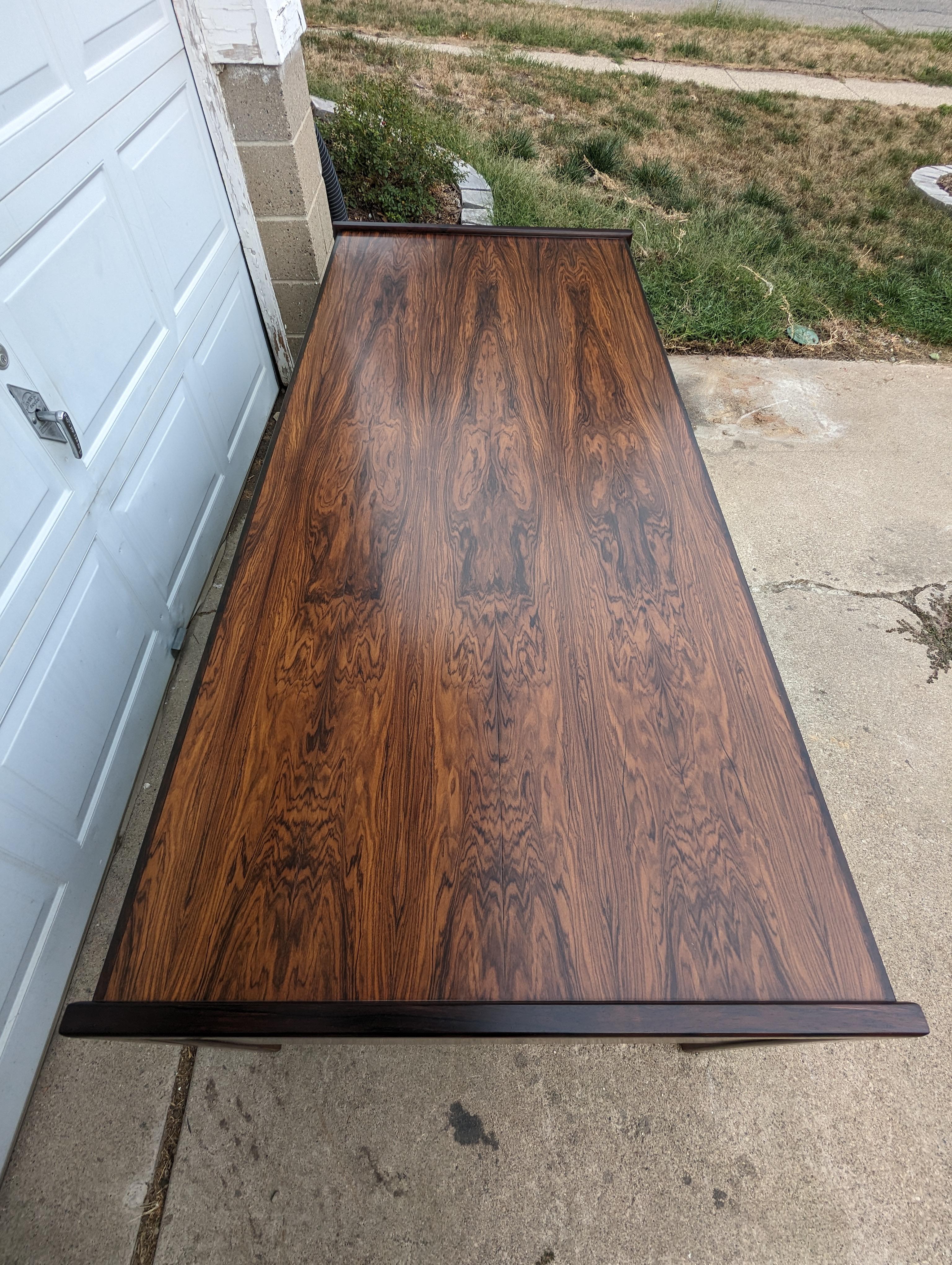 1960s Danish Modern Rosewood Executive Desk 13