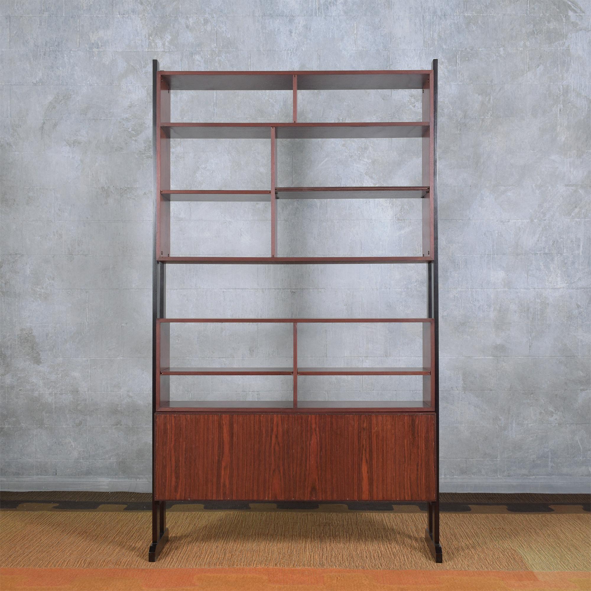 Danish Modern 1960s Rosewood Bookshelf: Vintage Elegance Meets Modern Function 1