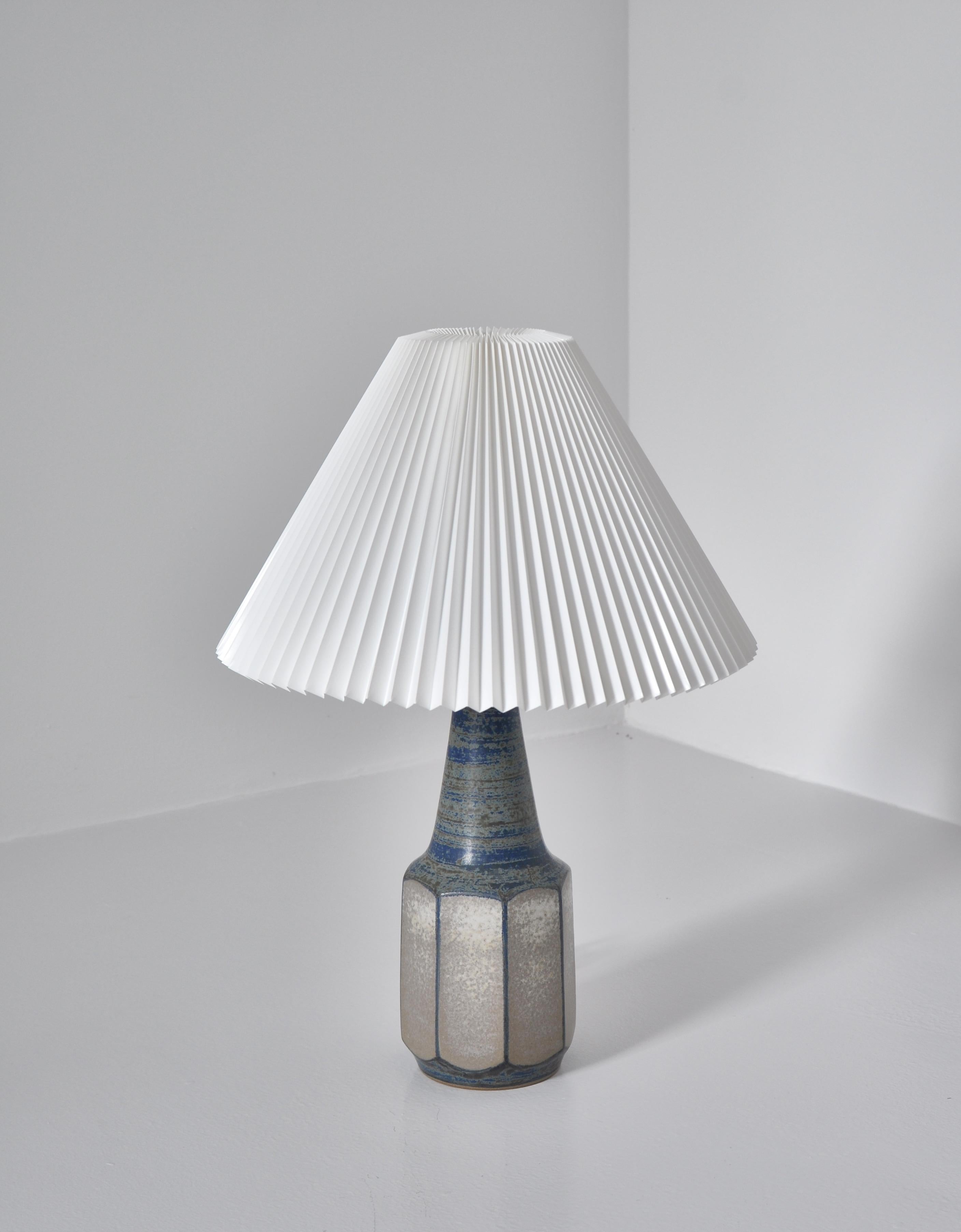 Scandinavian Modern 1960s Danish Modern Stoneware Lamp by Marianne Starck with White Le Klint Shade