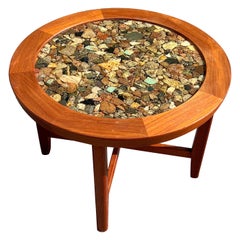 1960s Danish Modern Teak and Rock Resin “Specimen” Table Designed by Arvid Haeru