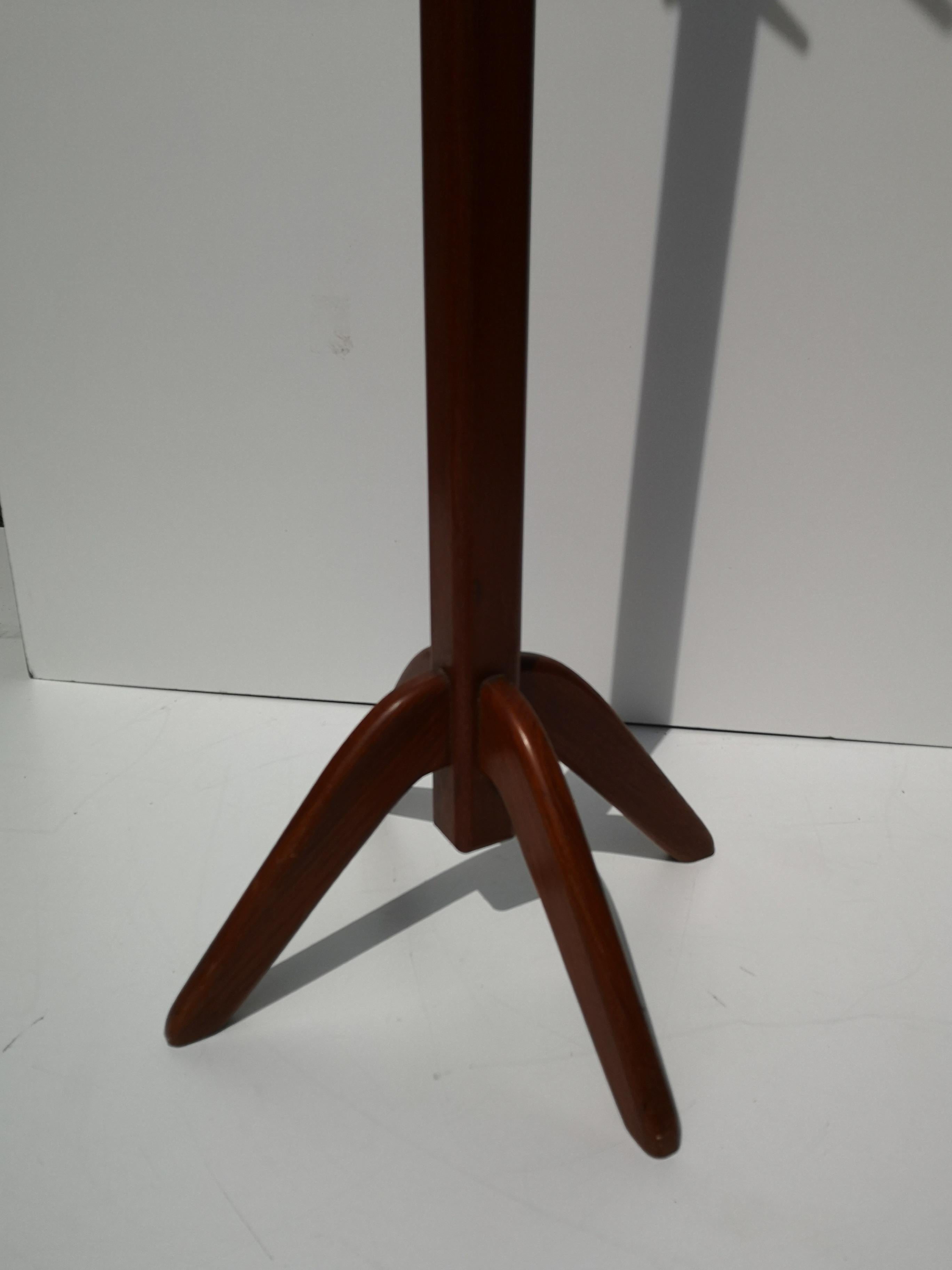 1960s Danish Modern Teak Coat / Hat Rack / Stand For Sale 1