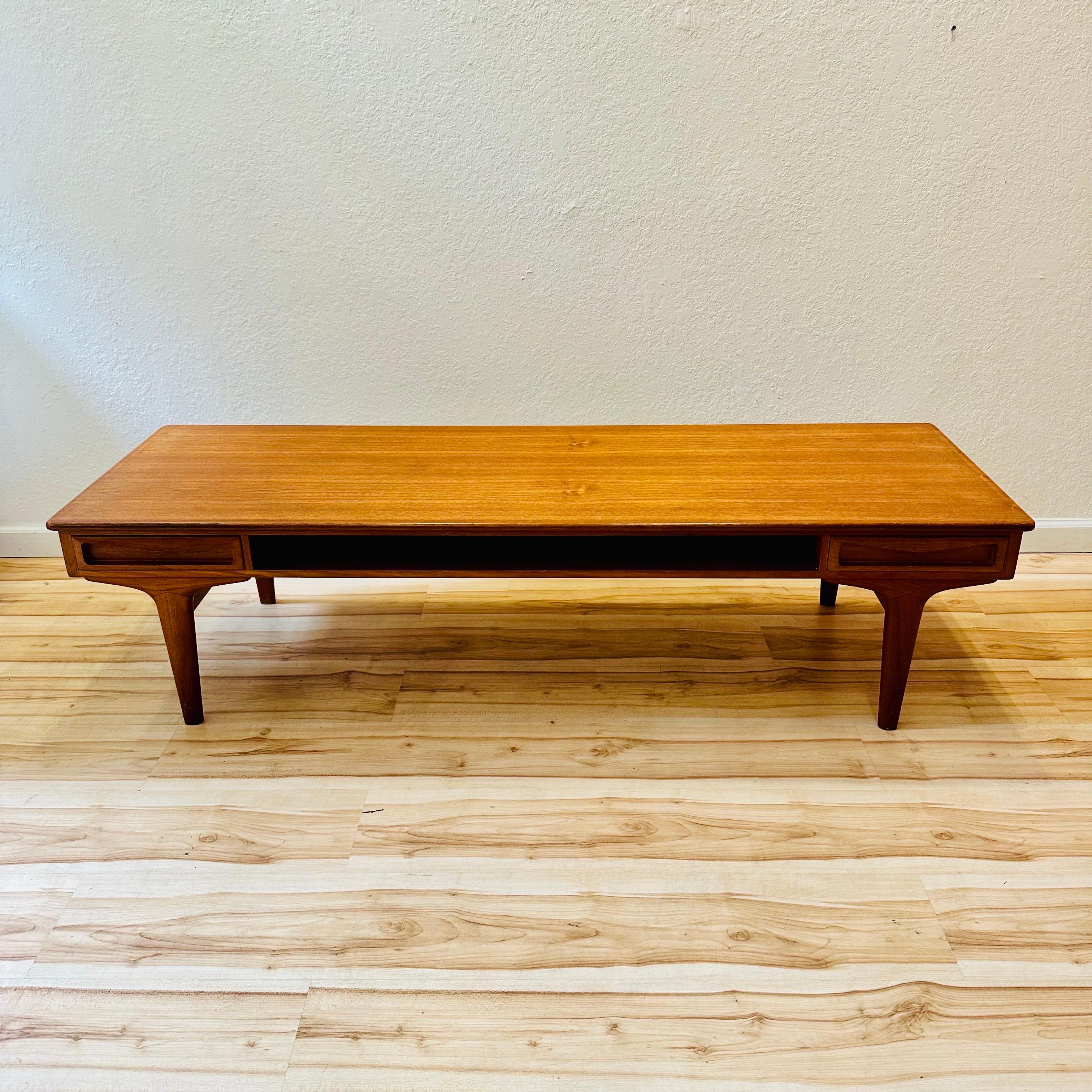 Scandinavian Modern 1960s Danish Modern Teak Coffee Table by Johannes Andersen