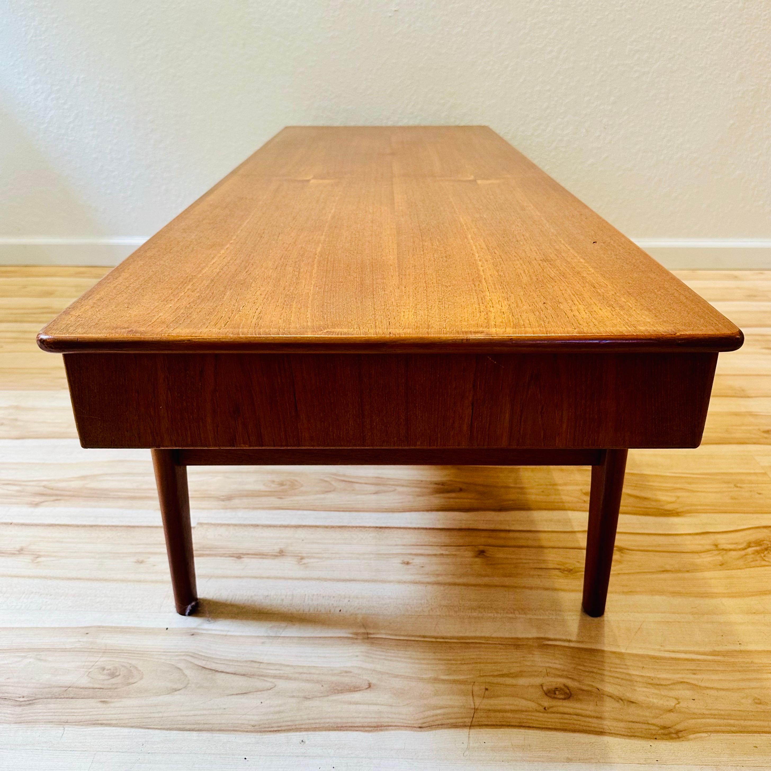 1960s Danish Modern Teak Coffee Table by Johannes Andersen In Good Condition In Sacramento, CA