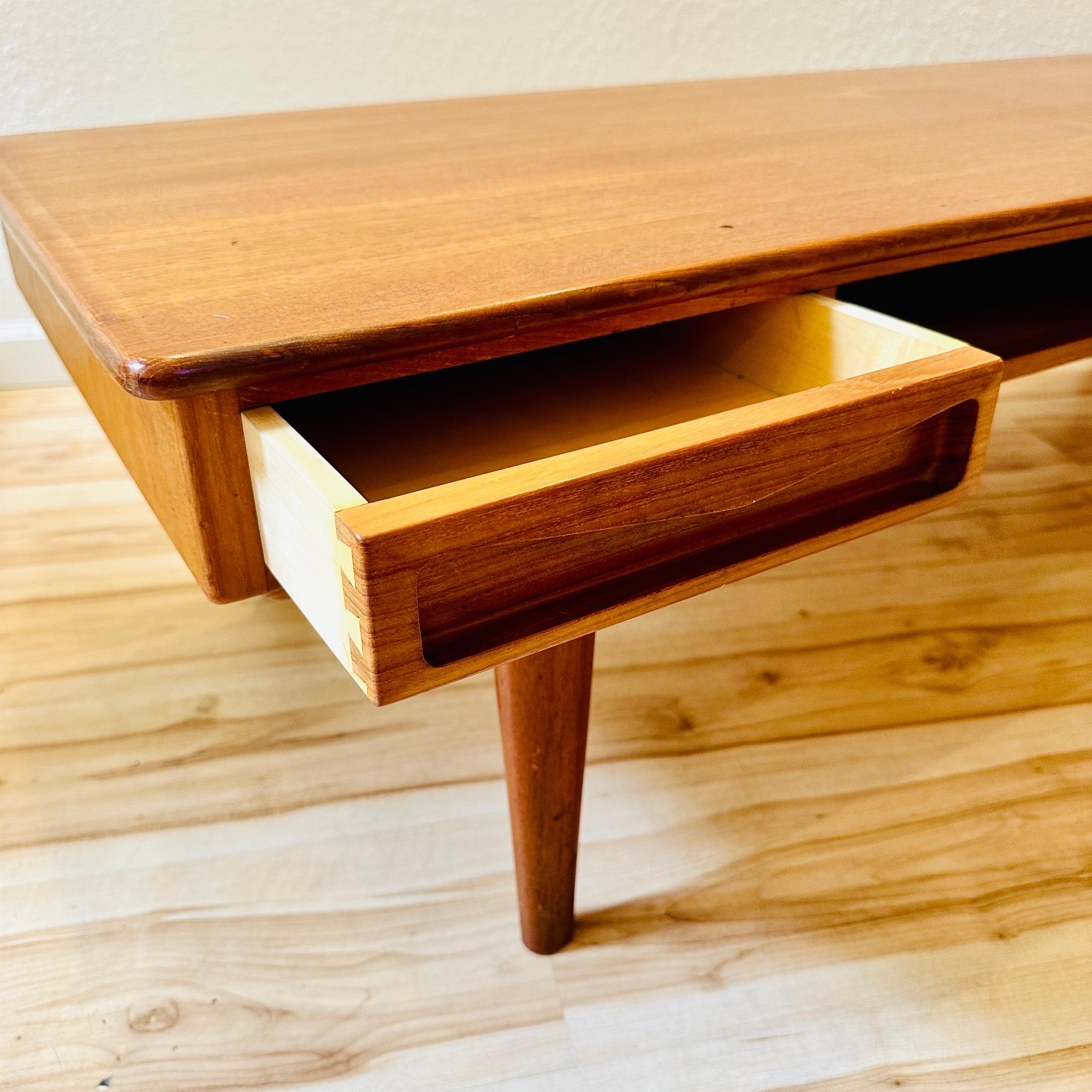 Mid-20th Century 1960s Danish Modern Teak Coffee Table by Johannes Andersen