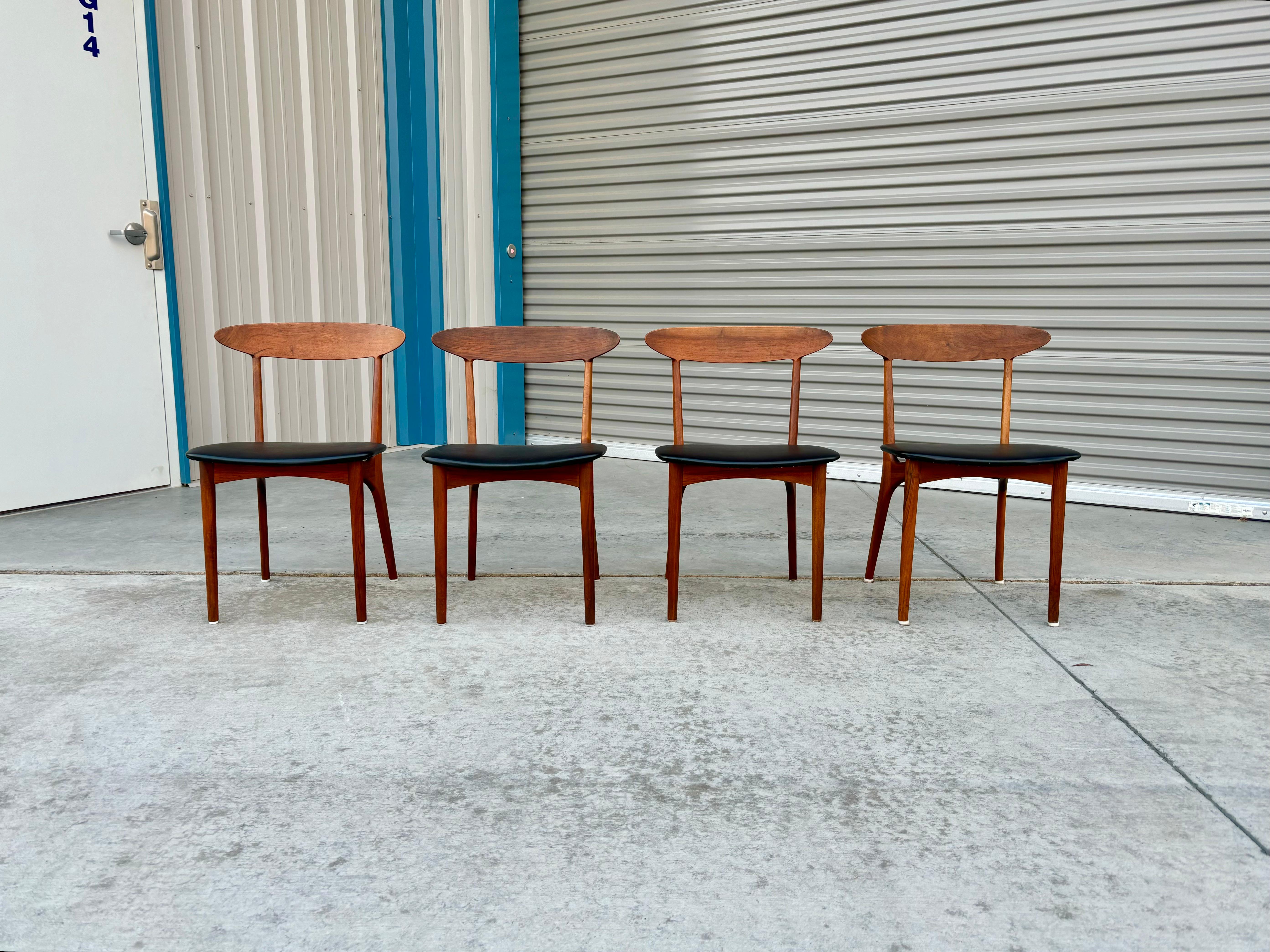 Mid-Century Modern 1960s Danish Modern Teak Dining Chairs by Kurt Ostervig for Brande Møbelindustri