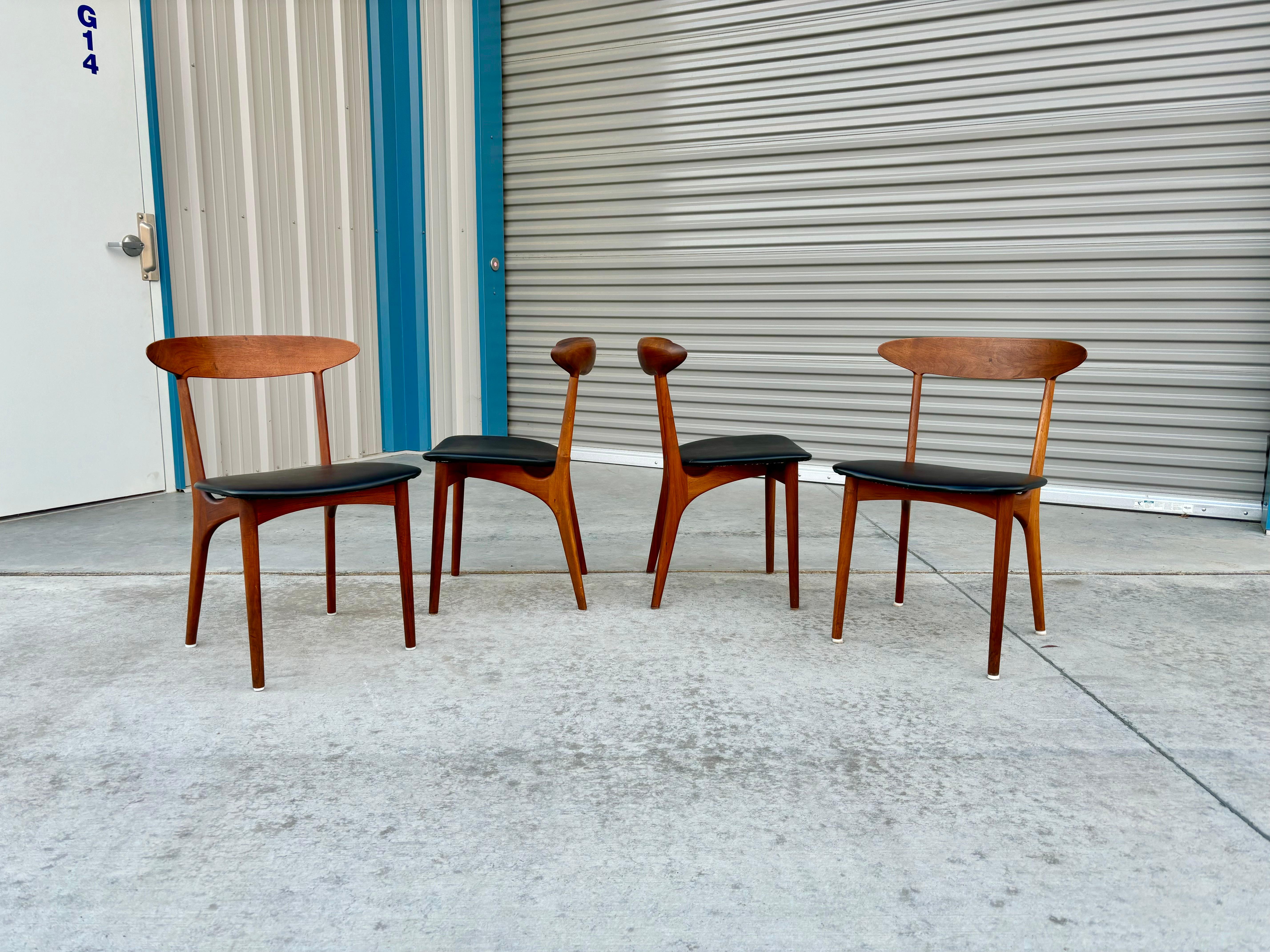 Mid-20th Century 1960s Danish Modern Teak Dining Chairs by Kurt Ostervig for Brande Møbelindustri