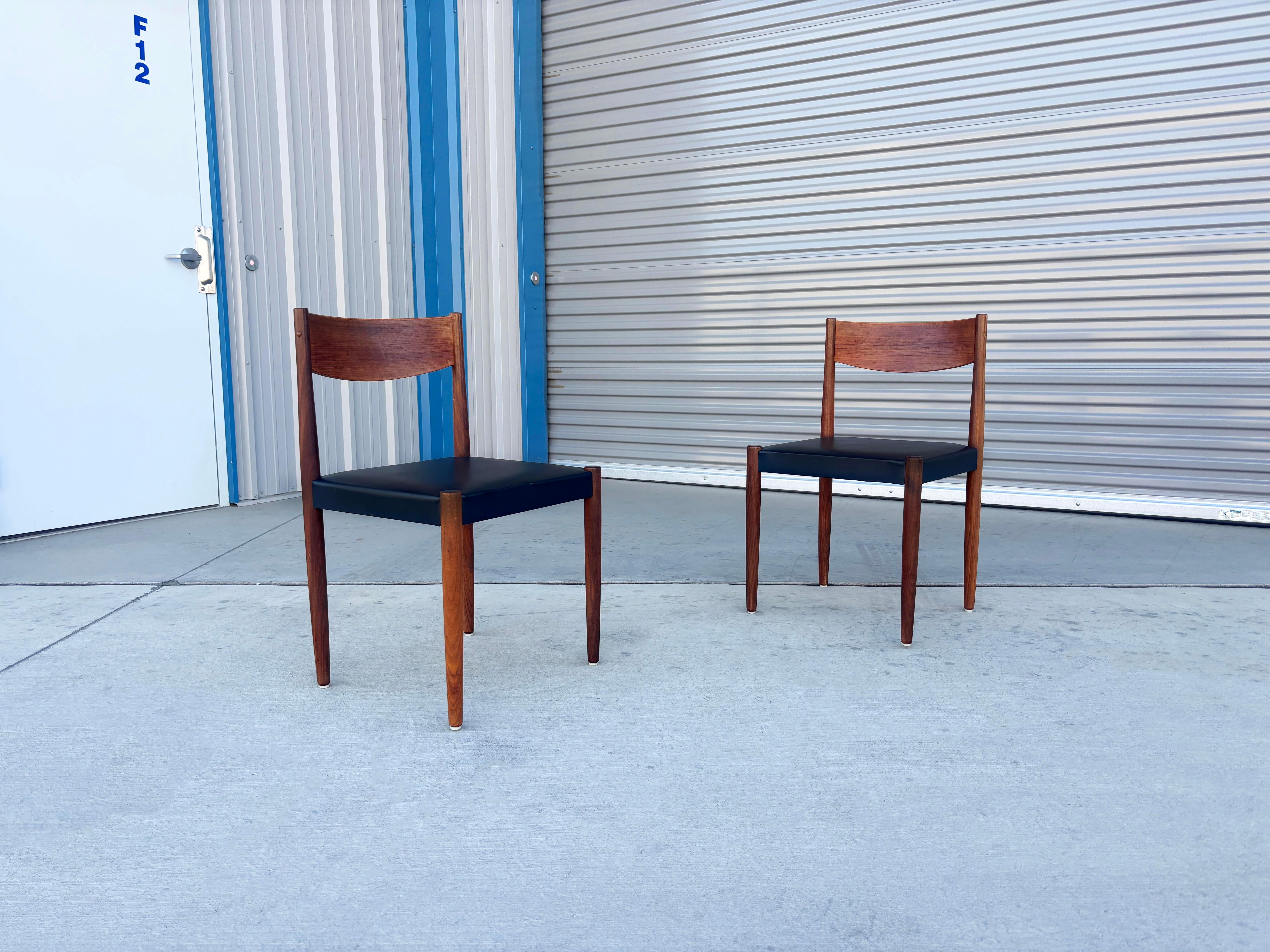 1960s Danish Modern Teak Dining Chairs by Poul Volther for Frem Rojle For Sale 4