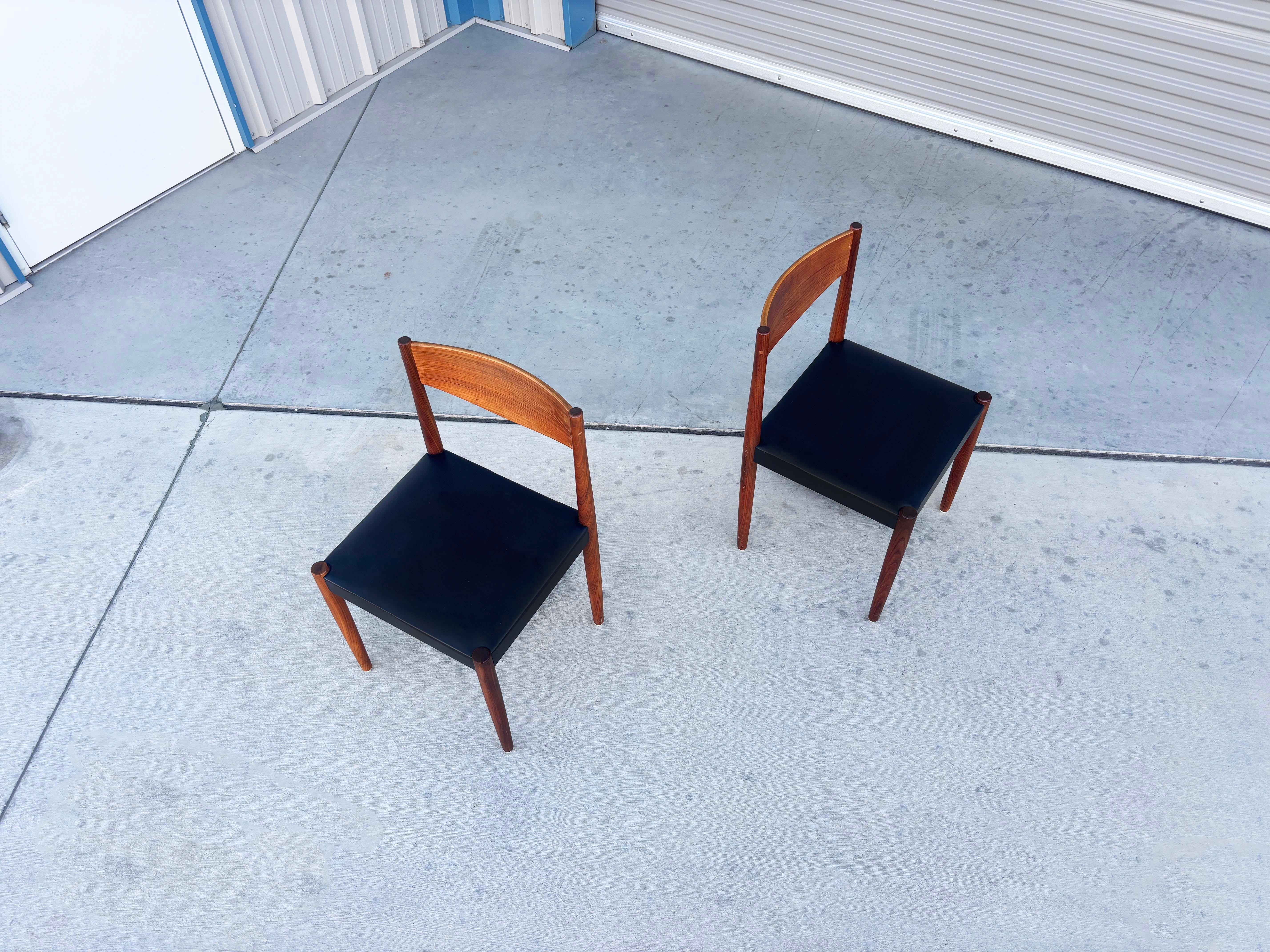 1960s Danish Modern Teak Dining Chairs by Poul Volther for Frem Rojle For Sale 7