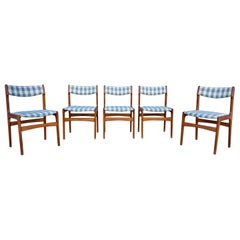 1960s Danish Modern Teak Dining Chairs- Set of 5