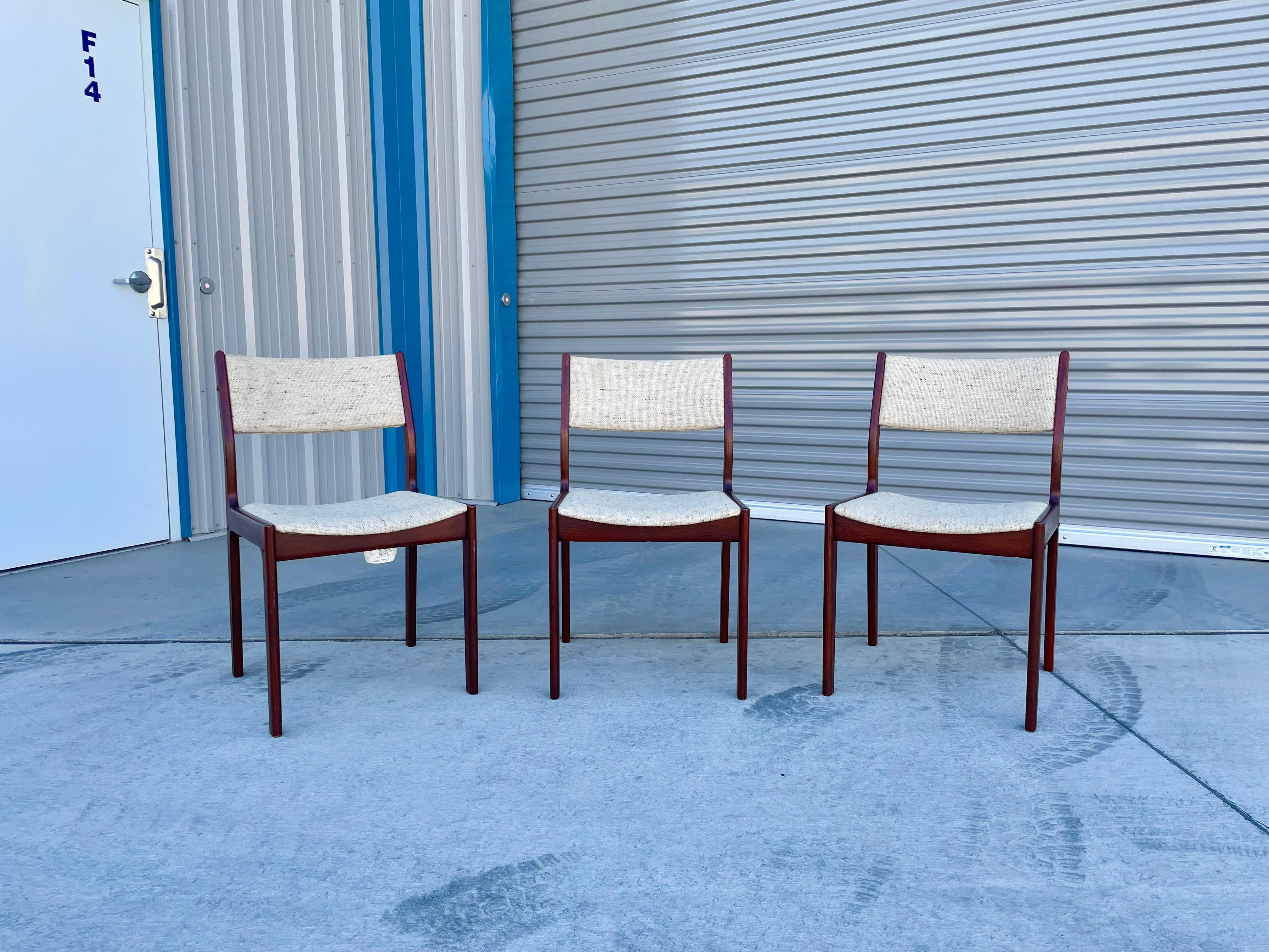 Mid-20th Century 1960s Danish Modern Teak Dining Chairs - Set of 6 For Sale