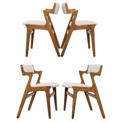1960s Danish Modern Teak Dining Chairs, Set of Four