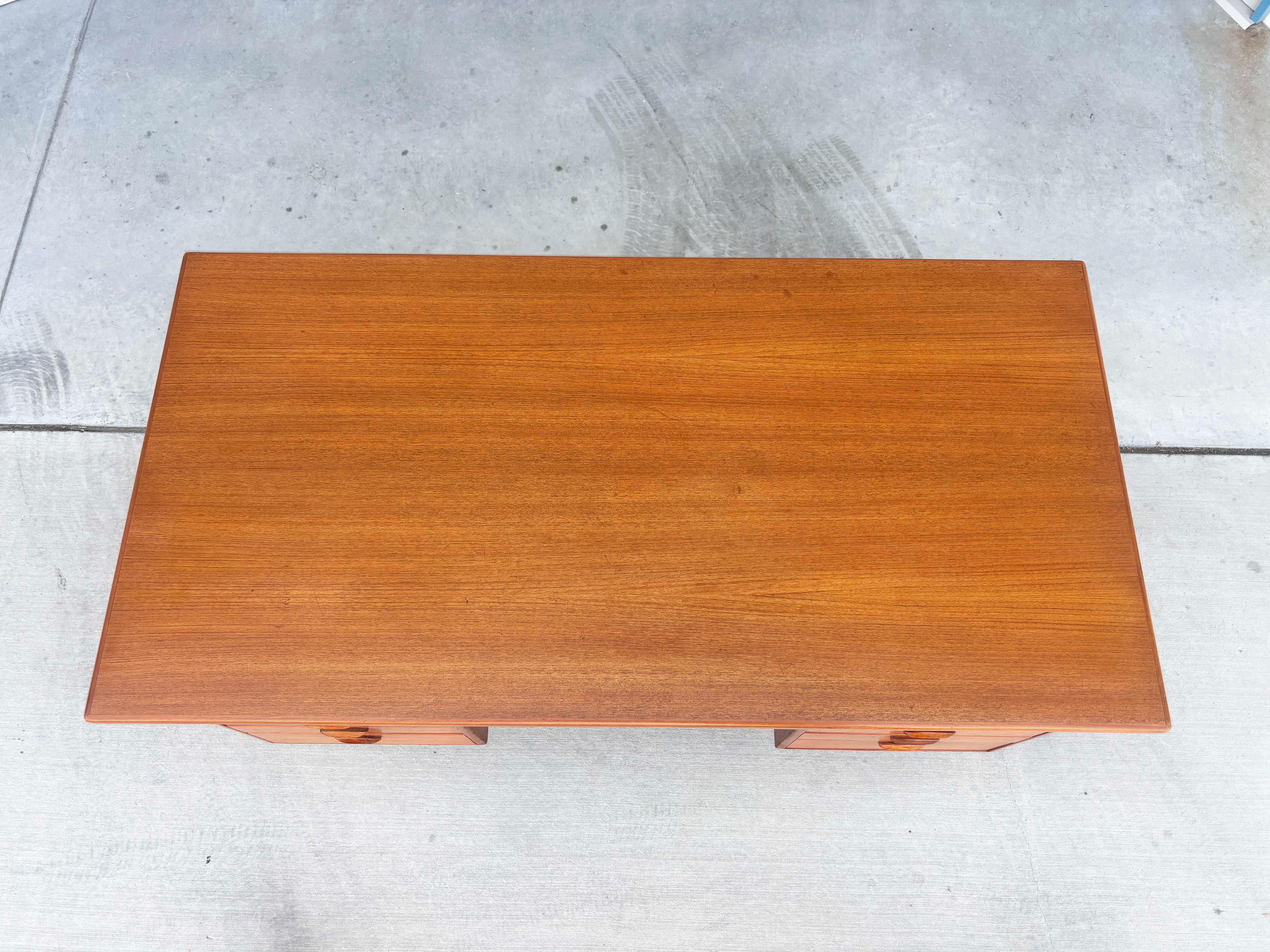 1960s Danish Modern Teak Executive Desk by Kai Kristiansen For Sale 8