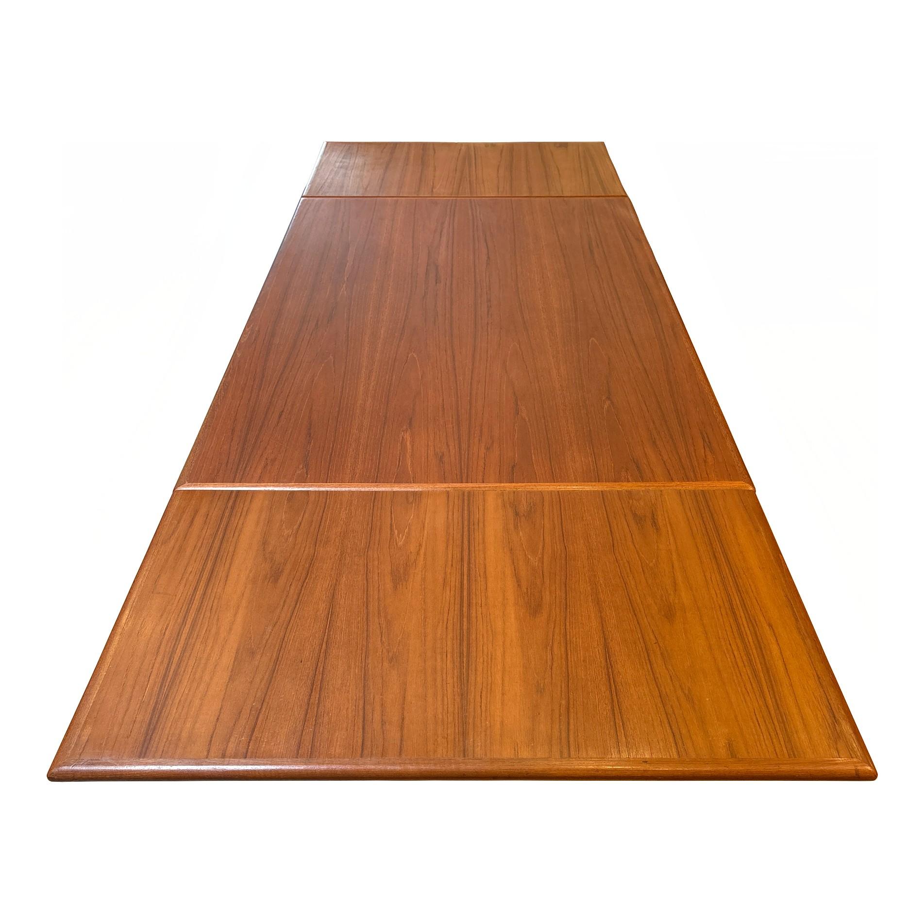 1960s Danish Modern Teak Extension Leaf Dining Table by N&R Møbler 5