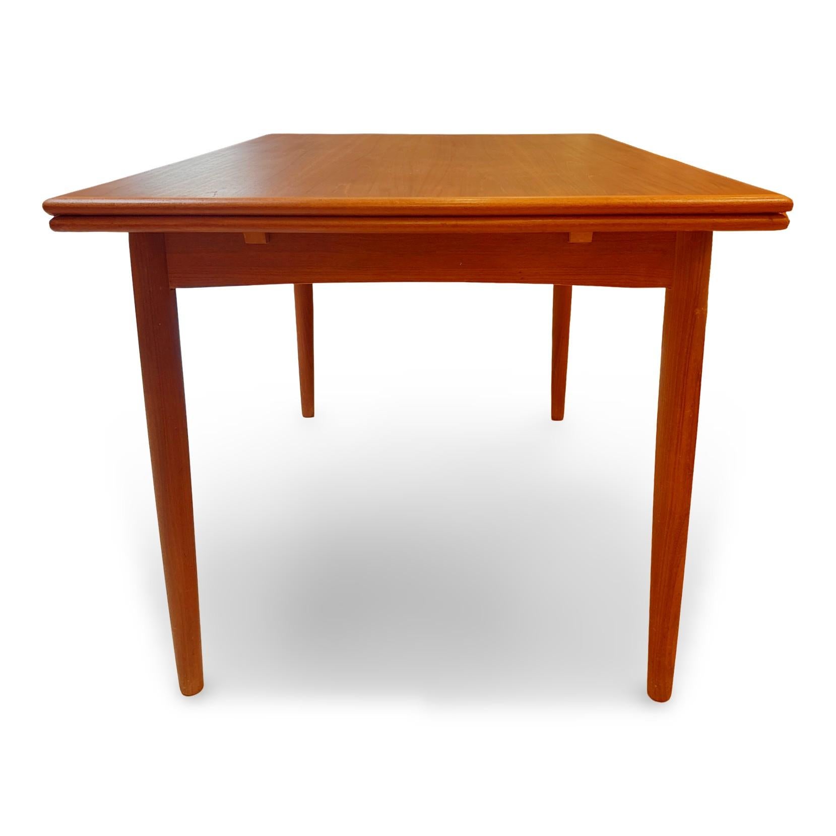 1960s Danish Modern Teak Extension Leaf Dining Table by N&R Møbler 2