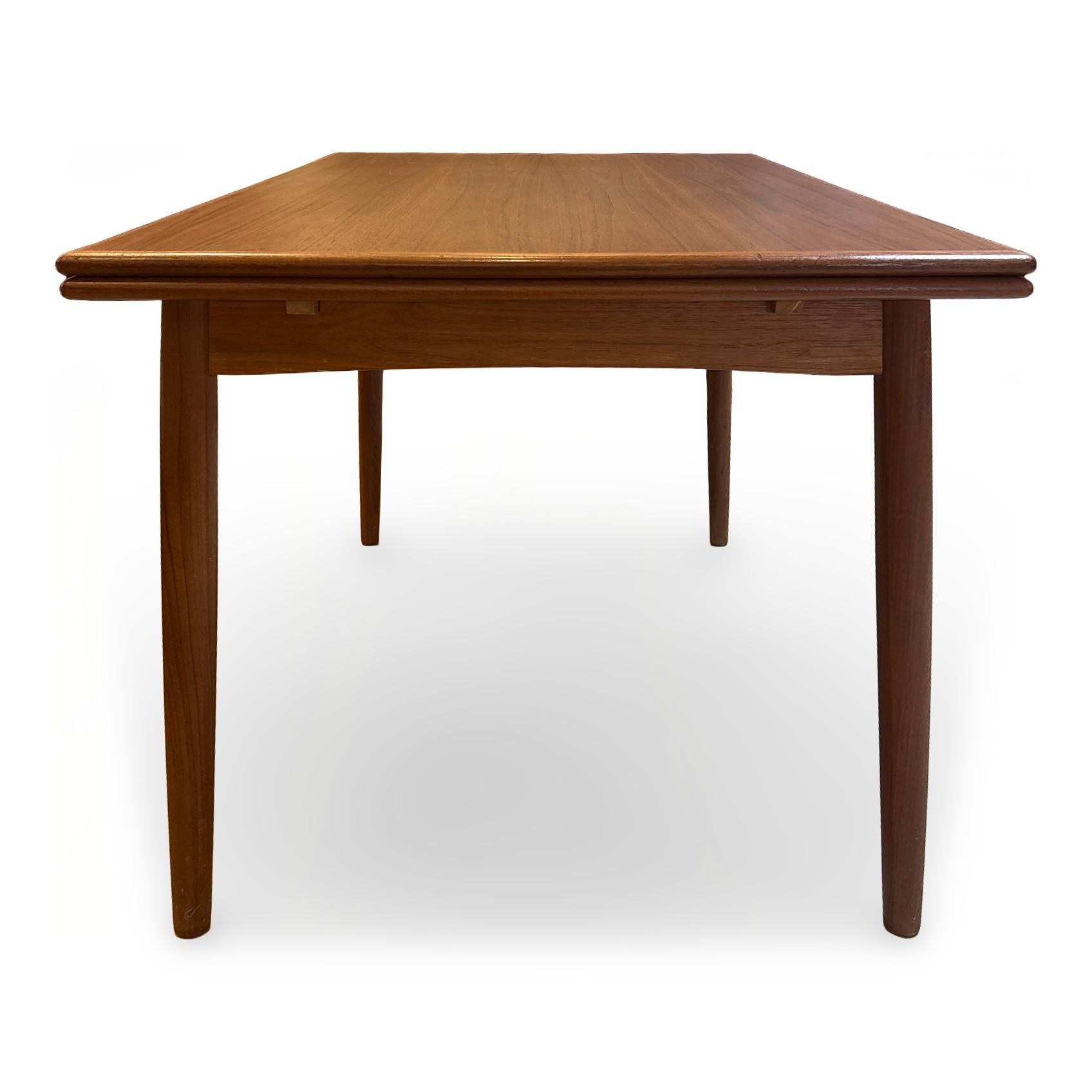 1960s Danish Modern Teak Extension Leaf Dining Table by N&R Møbler 3