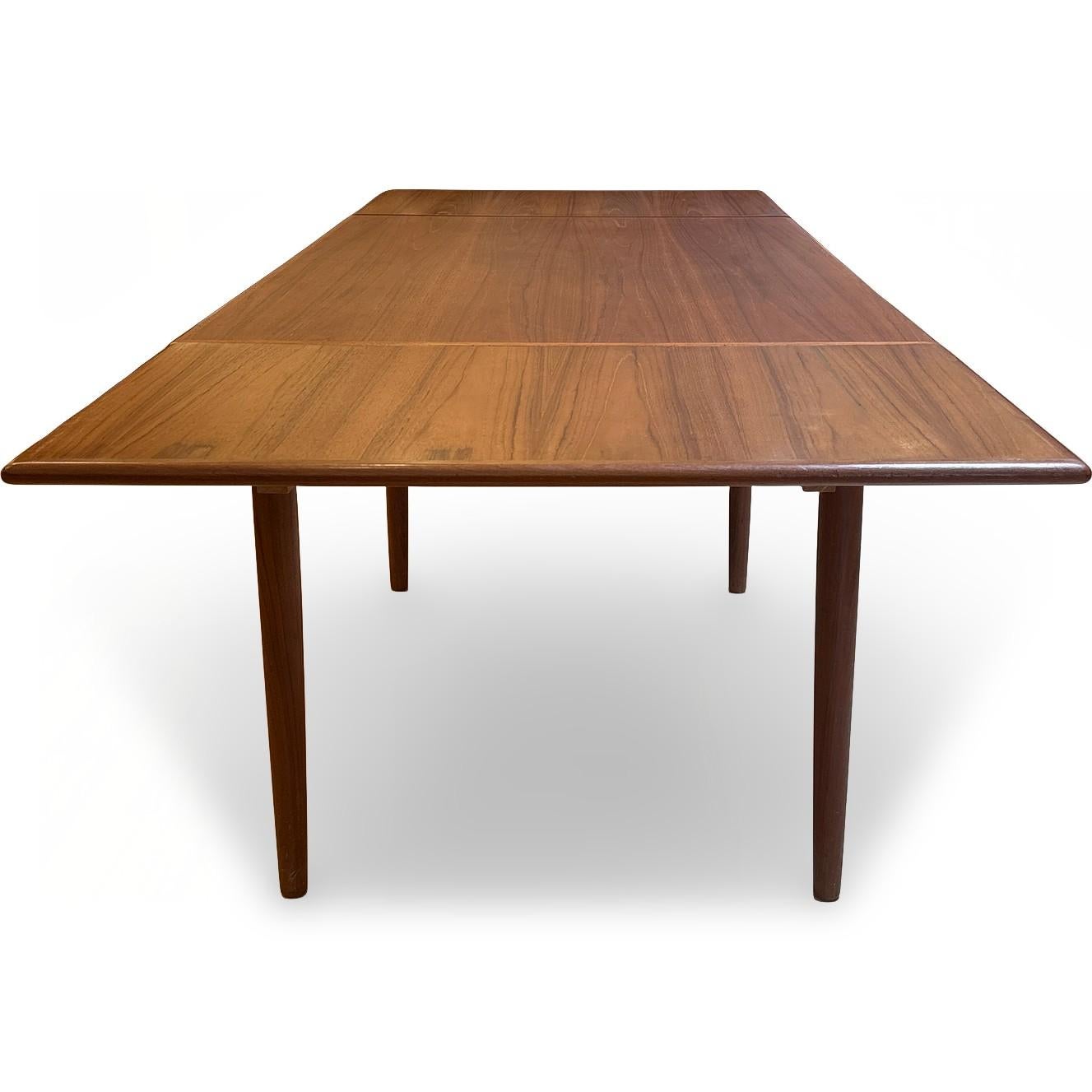 1960s Danish Modern Teak Extension Leaf Dining Table by N&R Møbler 4