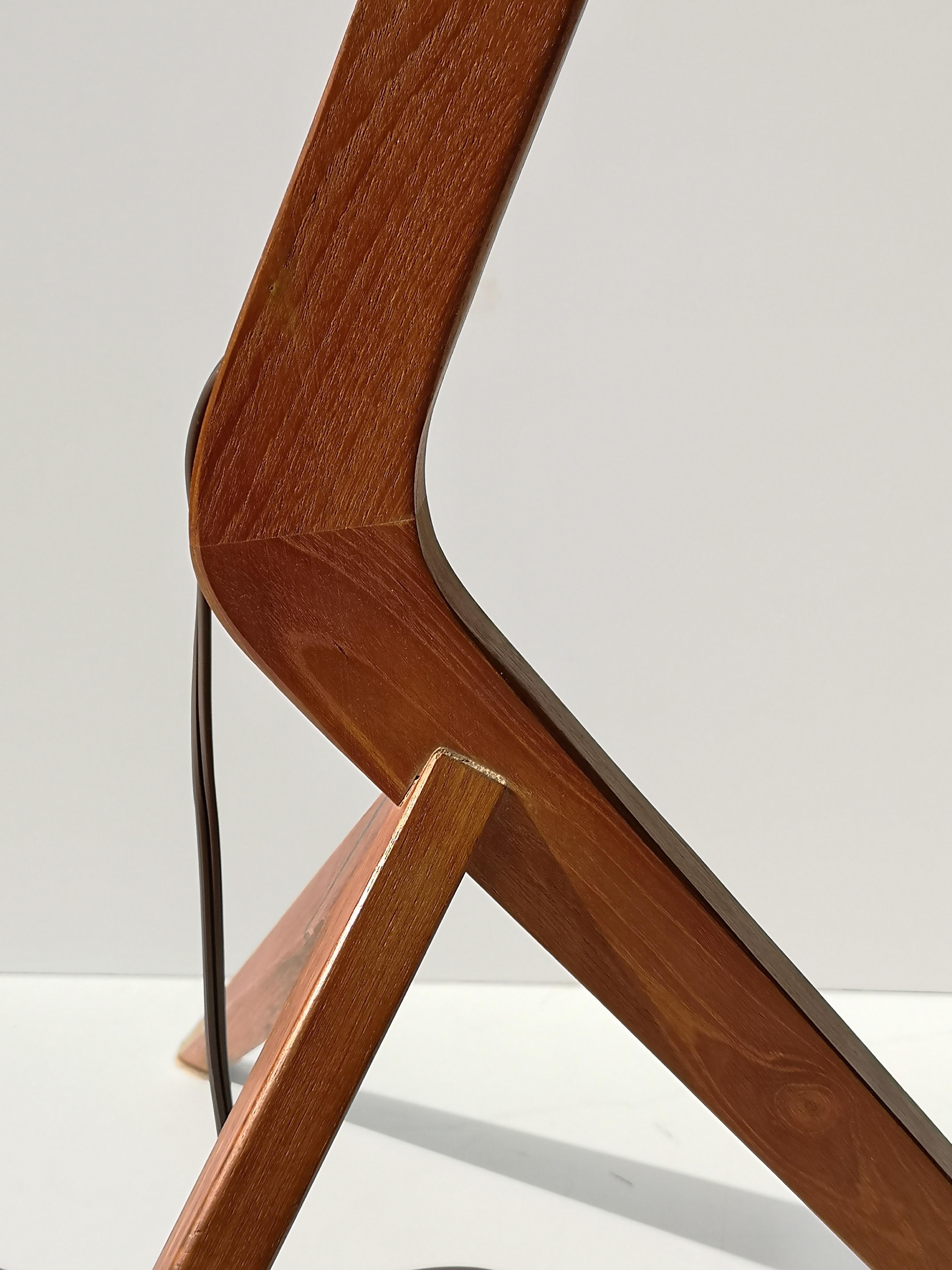 20th Century 1960s Danish Modern Teak Floor Lamp, Boomerang