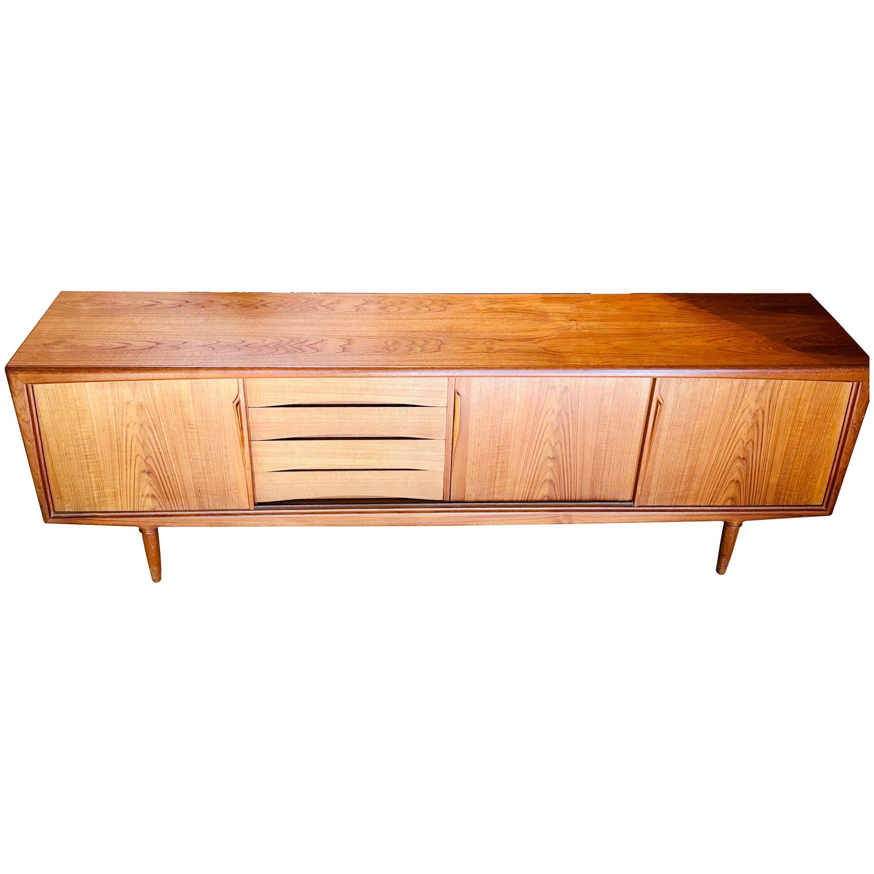 Mid-20th Century 1960s Danish Modern Teak Model 13 Credenza by Gunni Oman for ACO Mobler