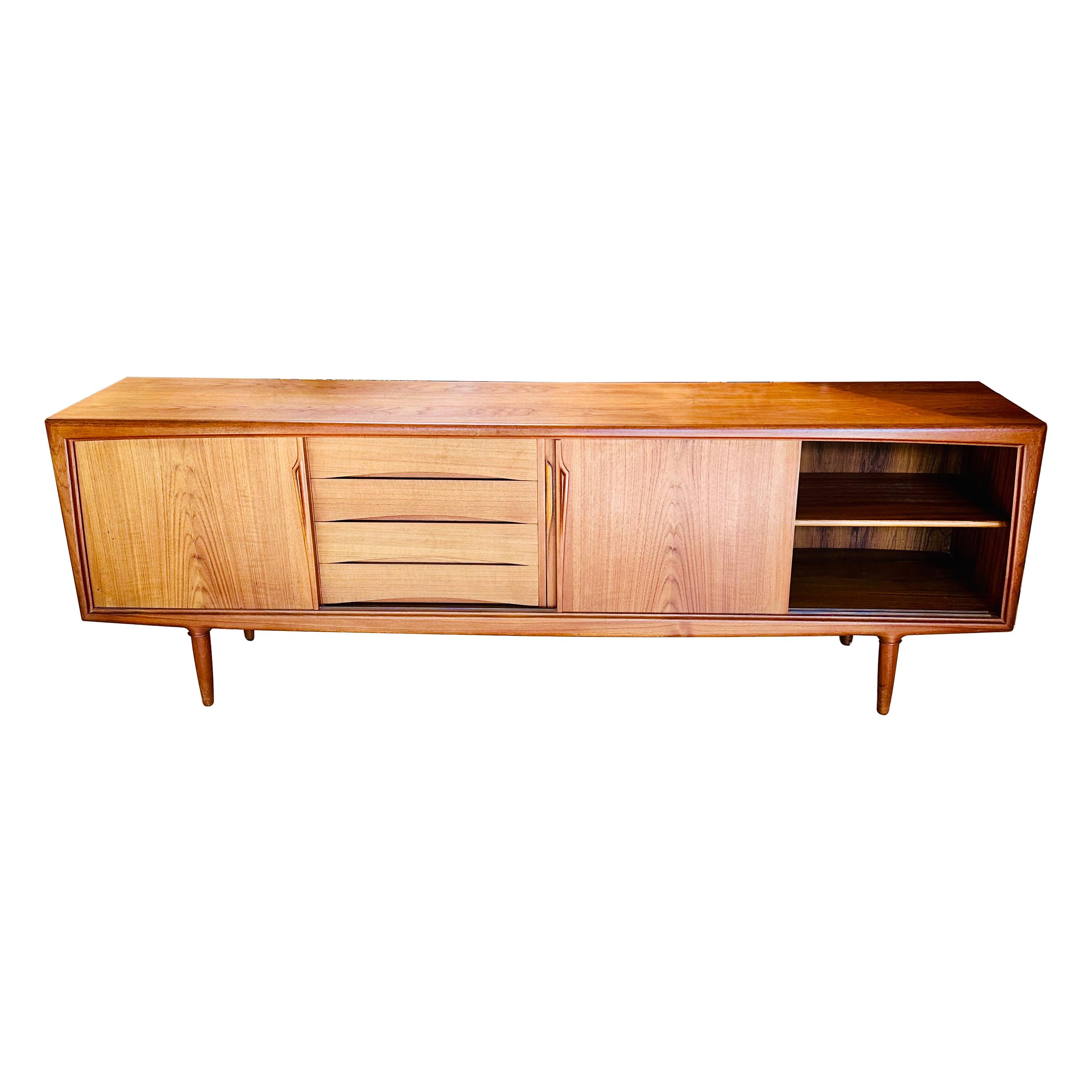 1960s Danish Modern Teak Model 13 Credenza by Gunni Oman for ACO Mobler 3