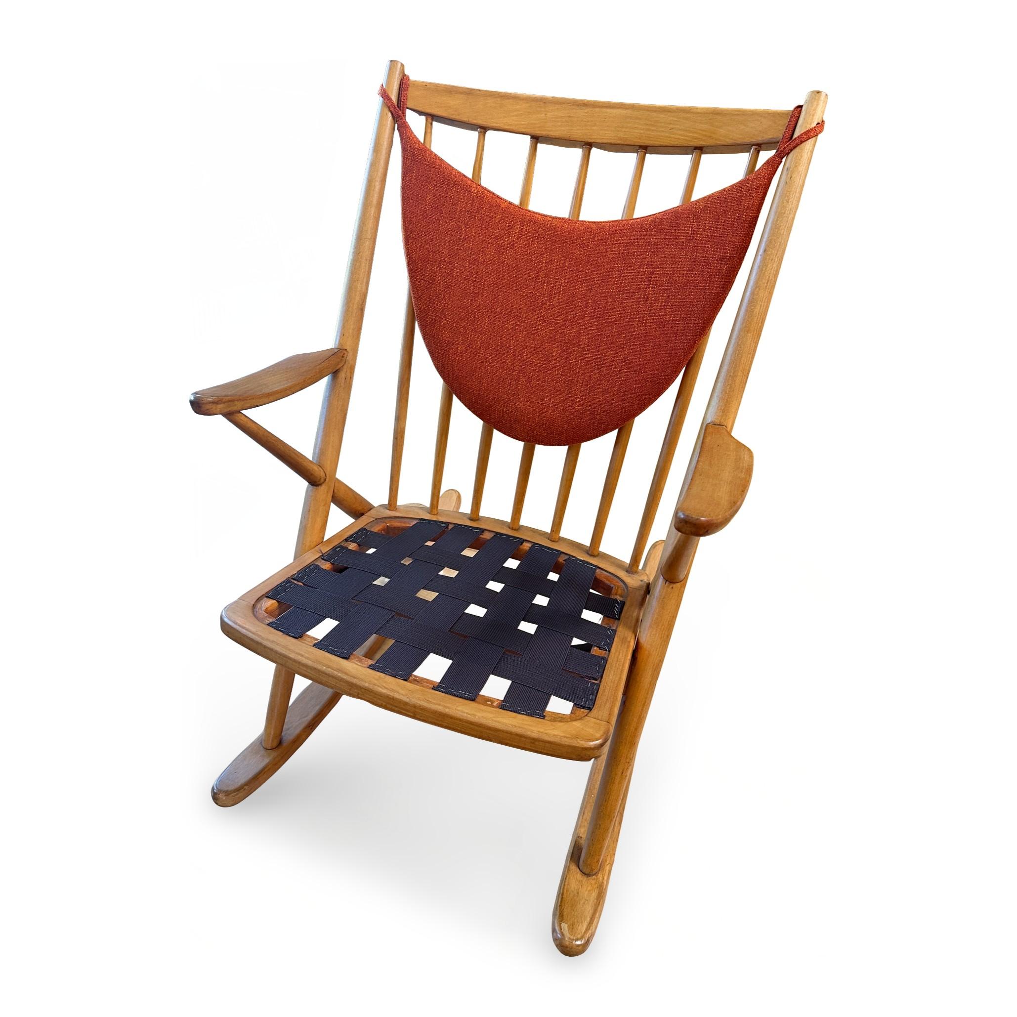 Chaise à bascule danoise moderne des années 1960, modèle 182 de Frank Reenskaug pour Bramin en vente 4